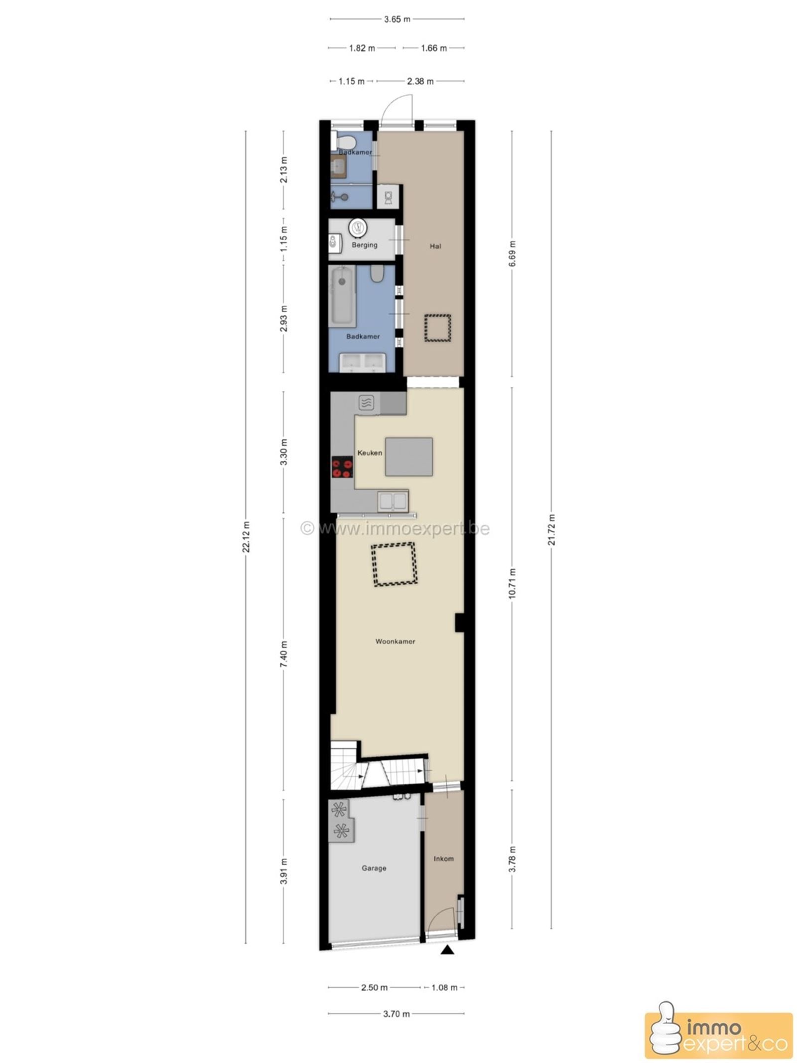 NINOVE: Woning in het centrum met 4 slpks, tuin en garage foto 24
