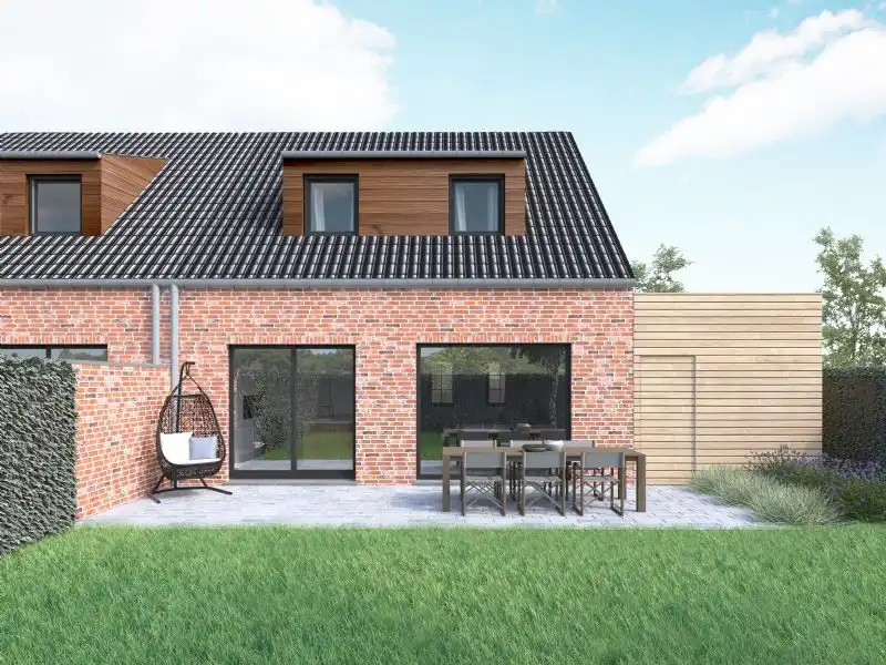 Nieuw te bouwen halfopen woning te Zwevegem. foto 2