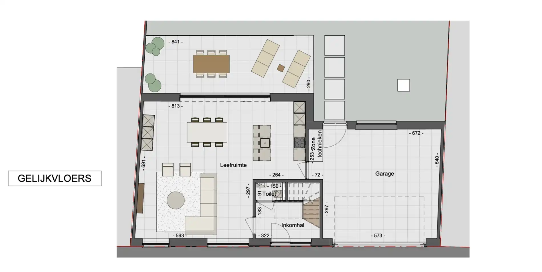 Nieuwbouwwoning met grote garage en tuin - 4 slpks ! foto 6