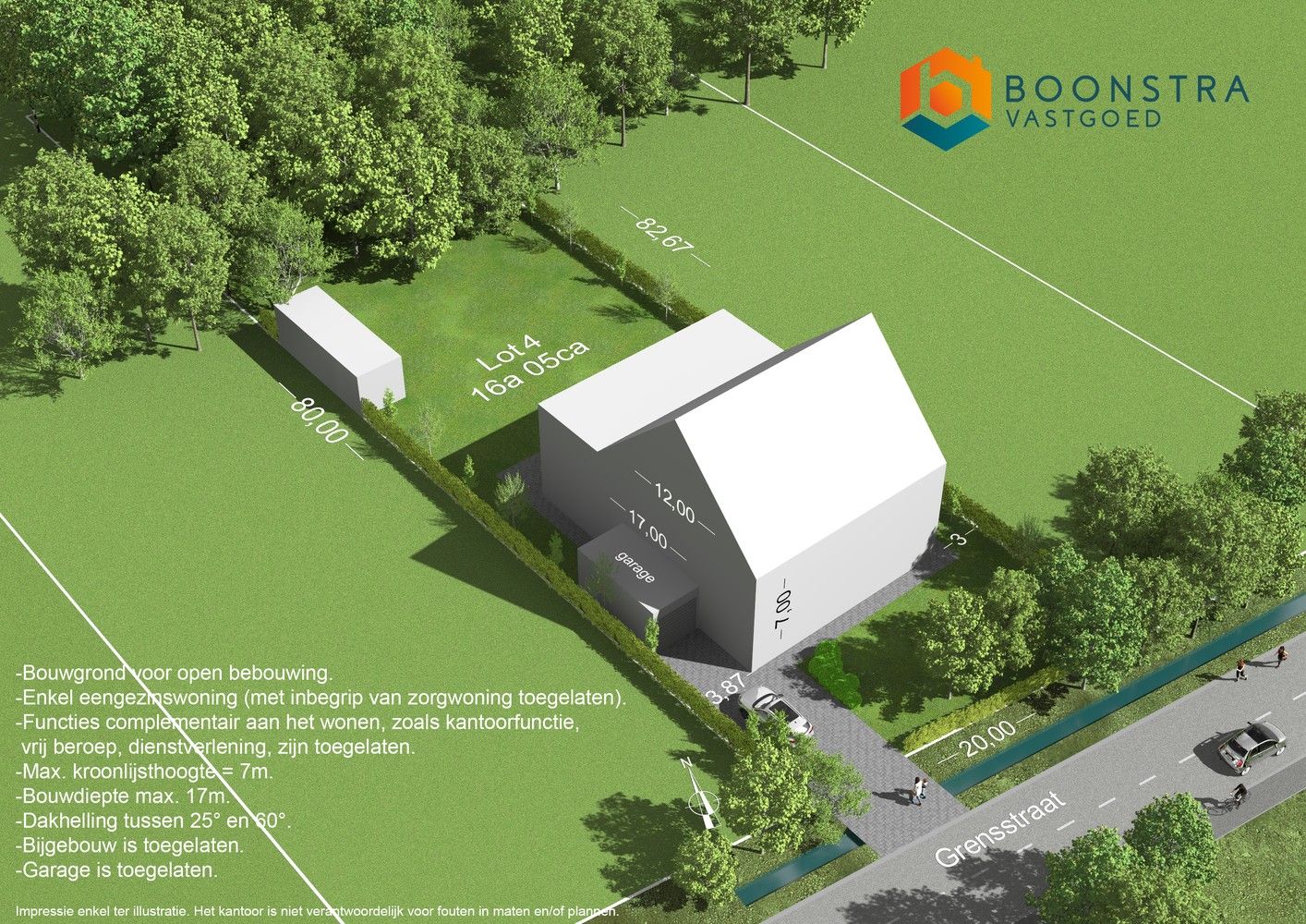 Bouwgrond voor open bebouwing op 1605 m² foto {{pictureIndex}}