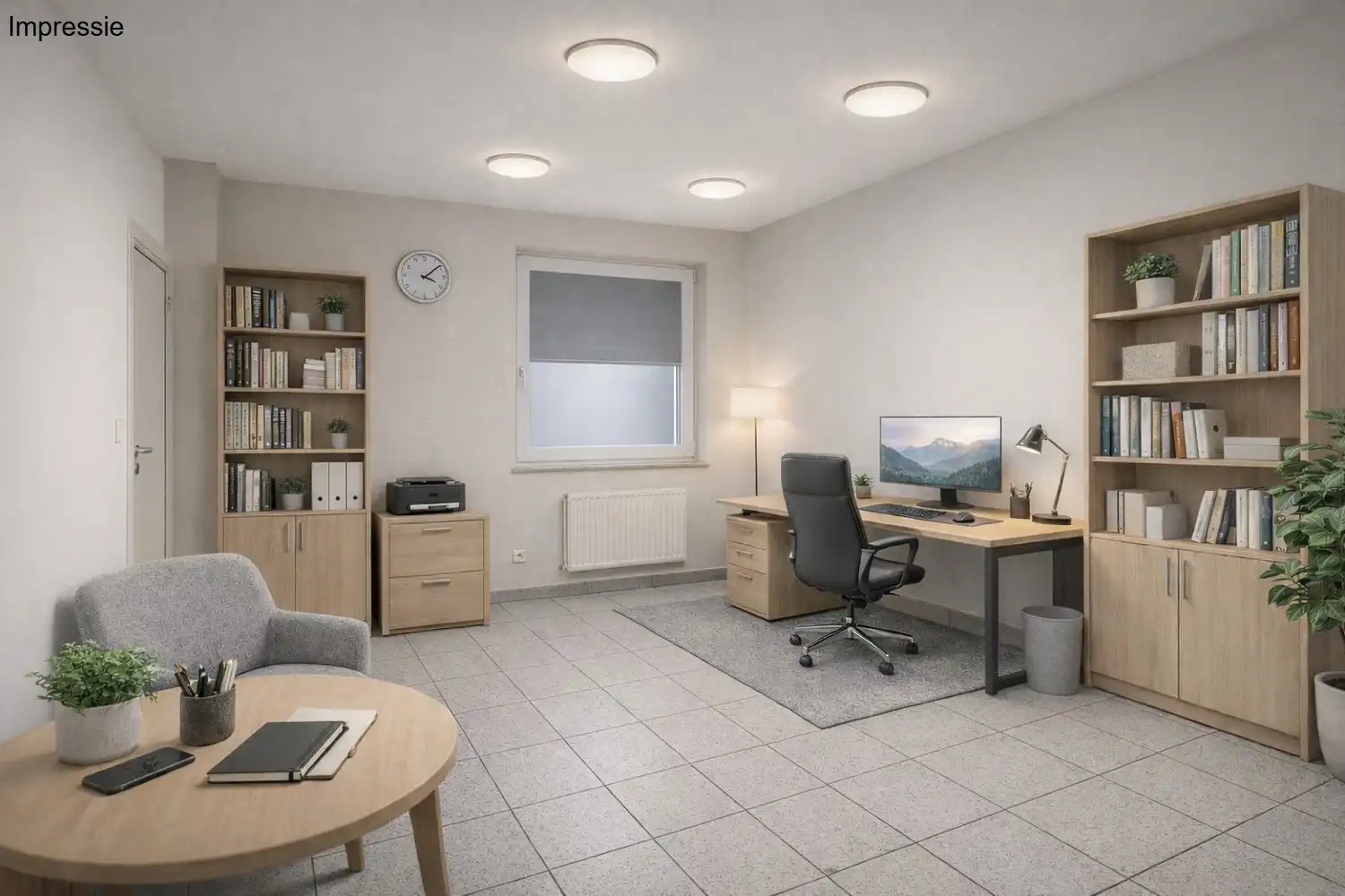 Appartement met drie slaapkamers, momenteel ingericht als dokterspraktijk in Maasmechelen. foto 22