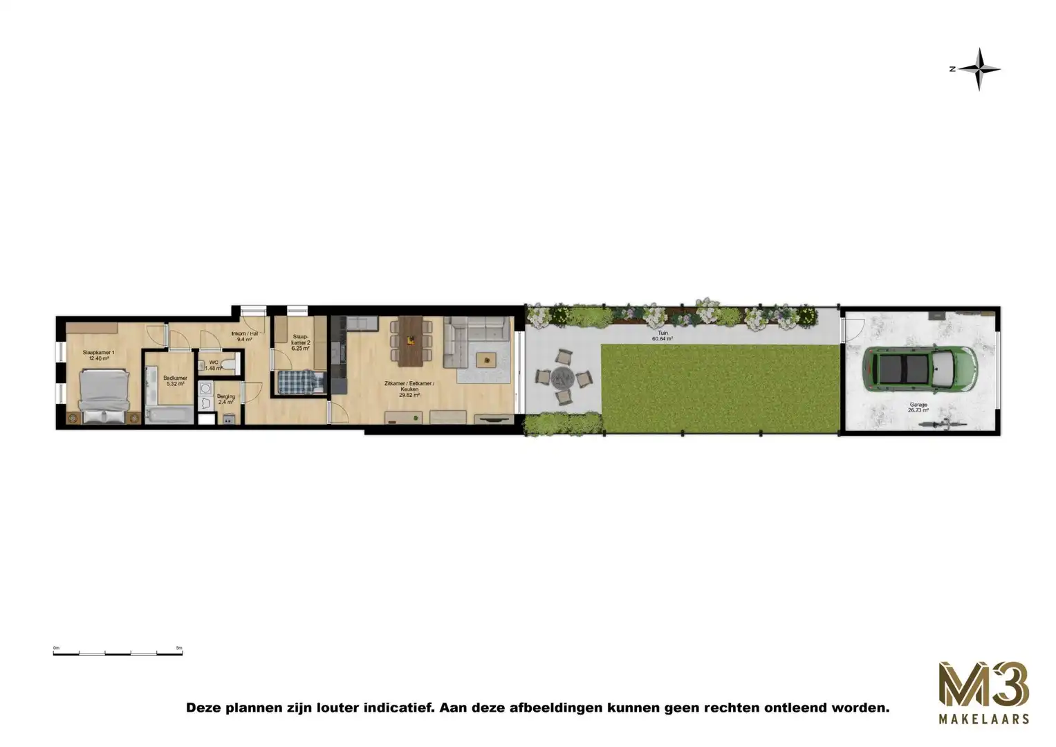 INSTAPKLAAR GELIJKVLOERS APPARTEMENT MET ZUIDTUIN & GARAGE foto 24