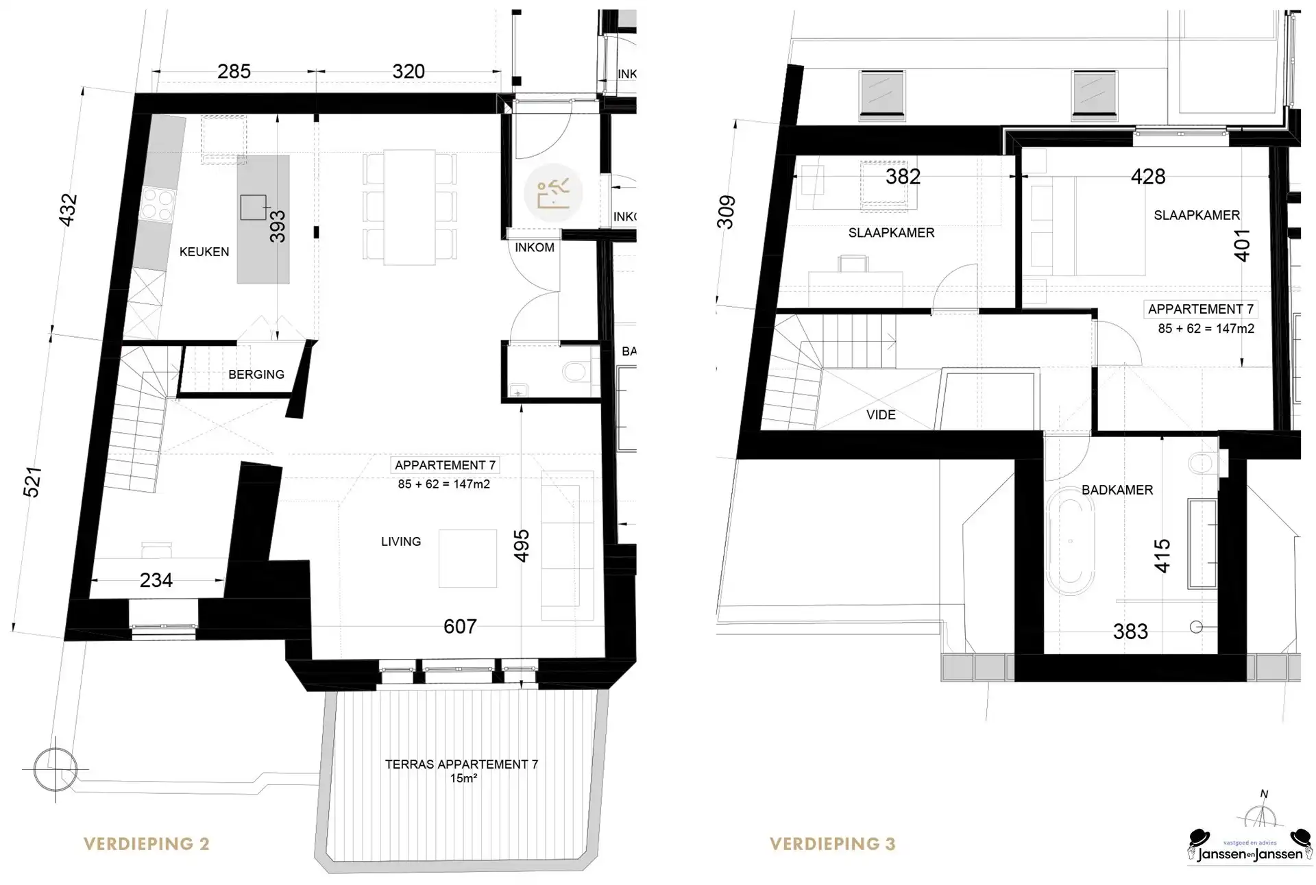 Prachtig appartement van 147 m² en 15 m² terras op de 2de en 3de verdieping van Kasteelvilla Hortensia!  foto 13