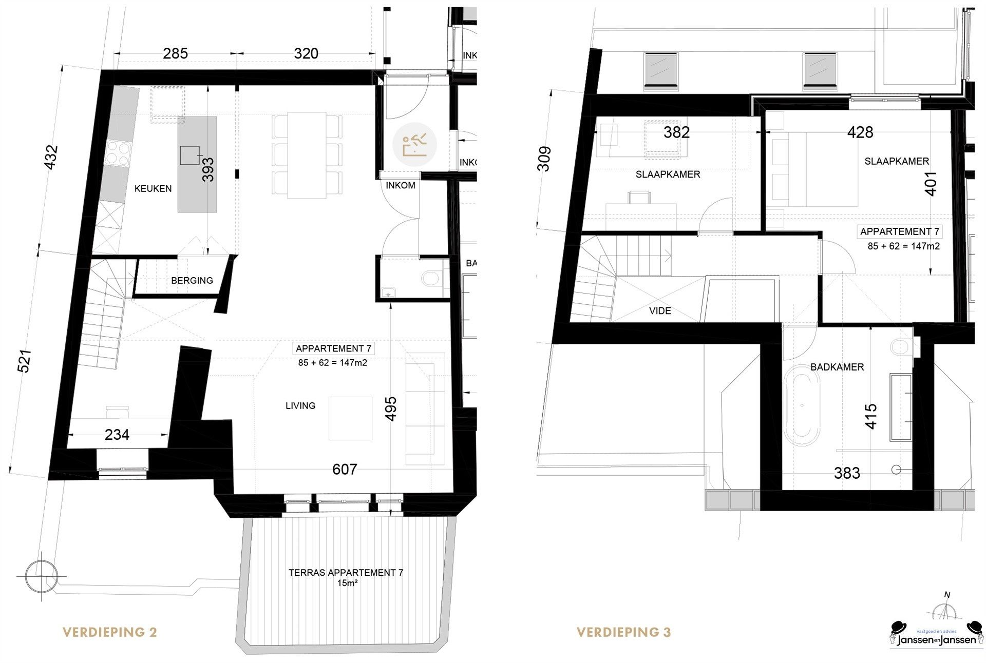 Prachtig appartement van 147 m² en 15 m² terras op de 2de en 3de verdieping van Kasteelvilla Hortensia!  foto 13