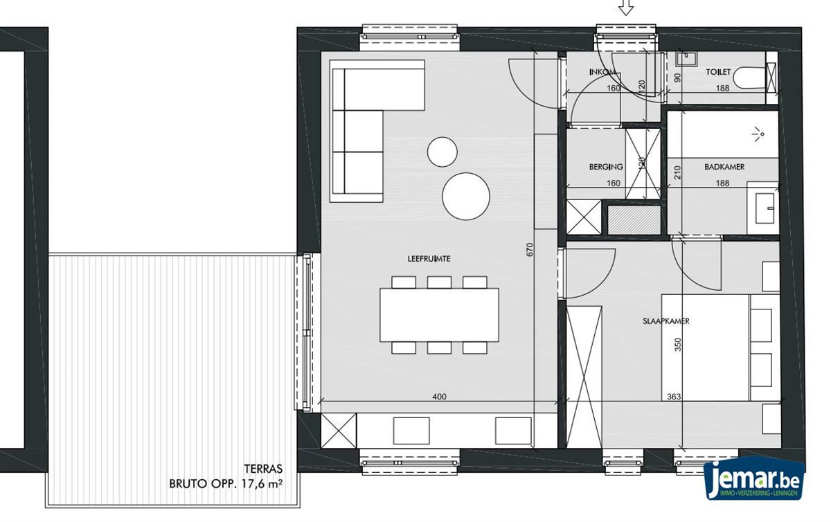 Appartement met 1 slaapkamer op een toplocatie foto 3