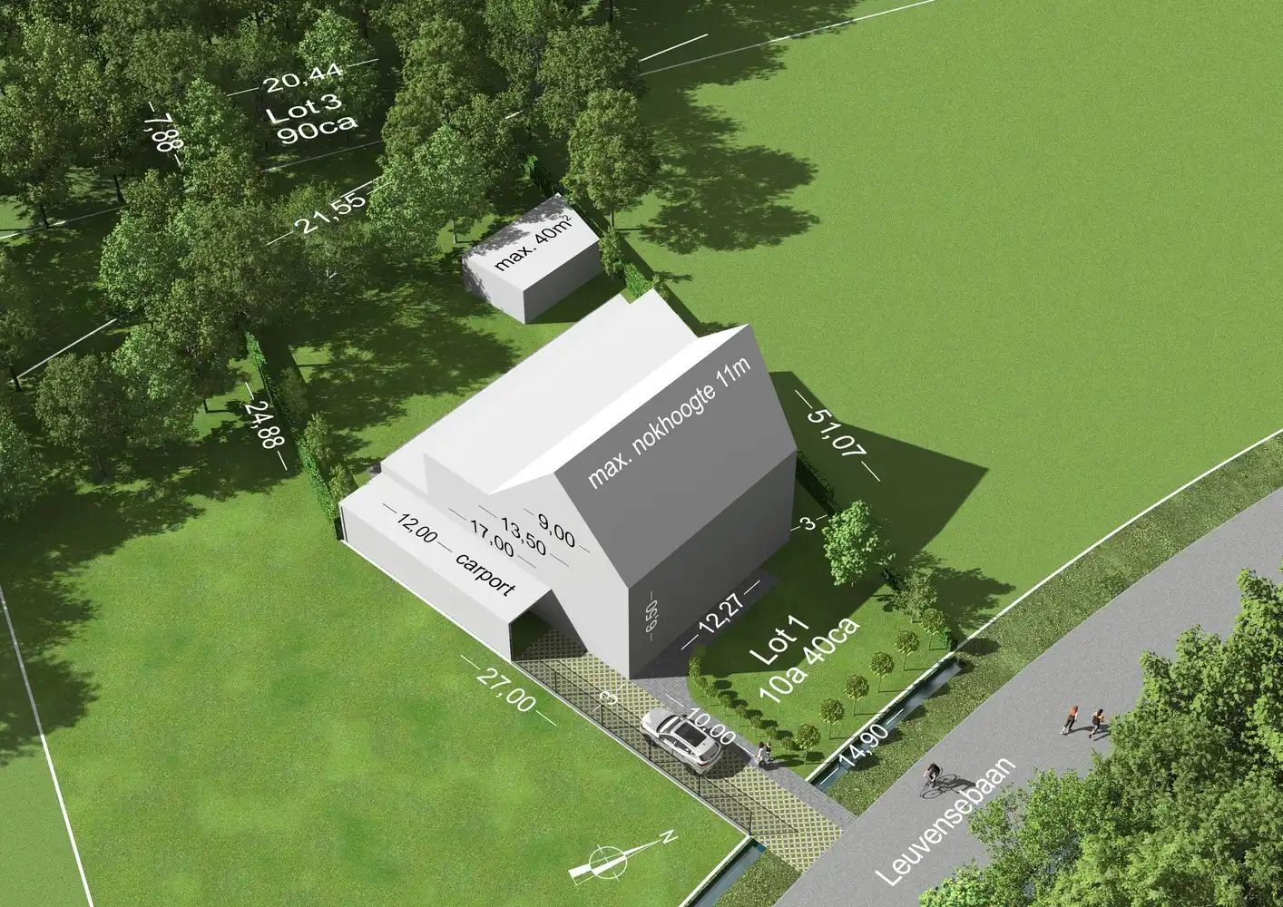 Bouwgrond voor open bebouwing op perceel van 1.130 m² te Schriek foto 2