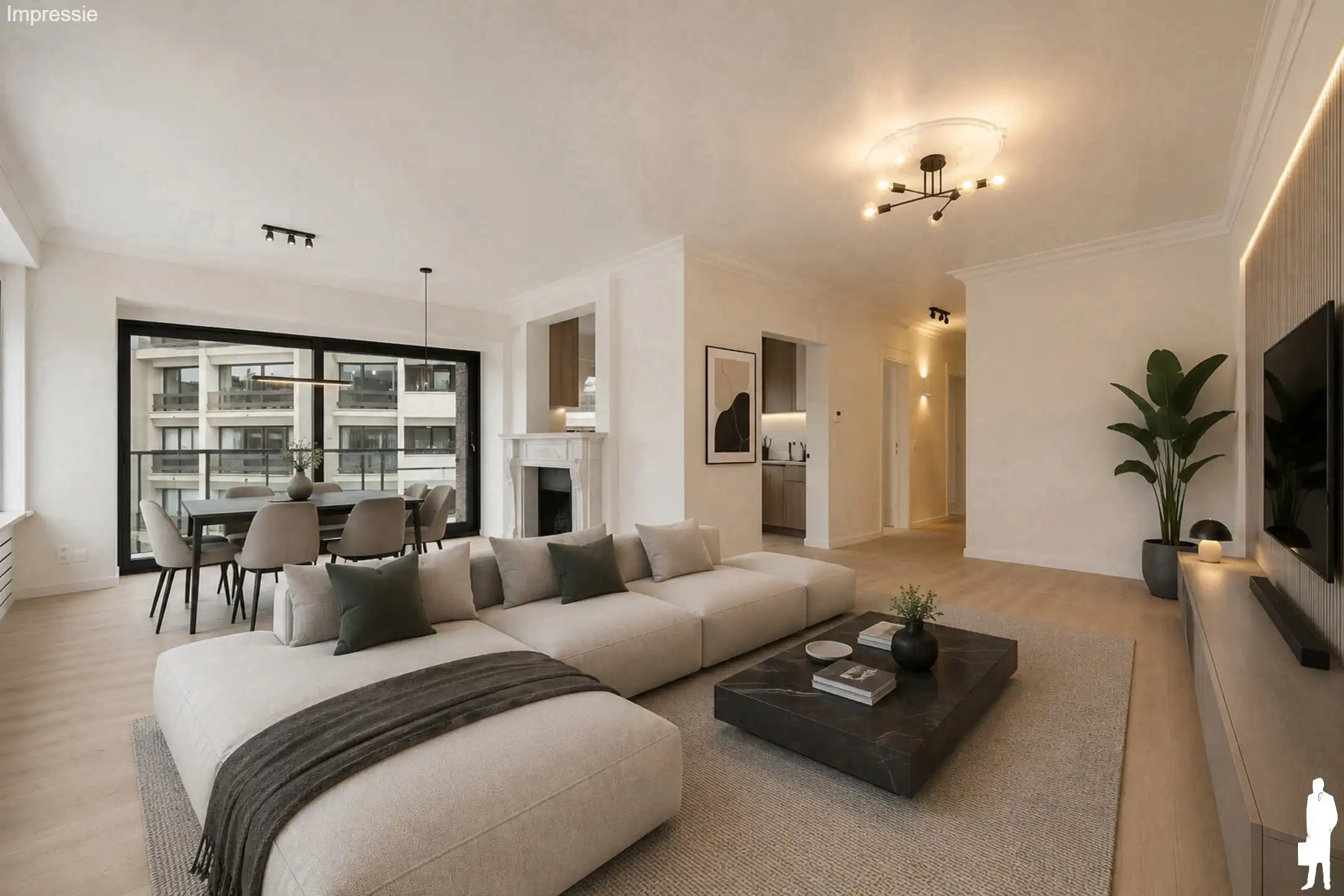 Stijlvol appartement met panoramisch zicht op de Grote Markt foto 3