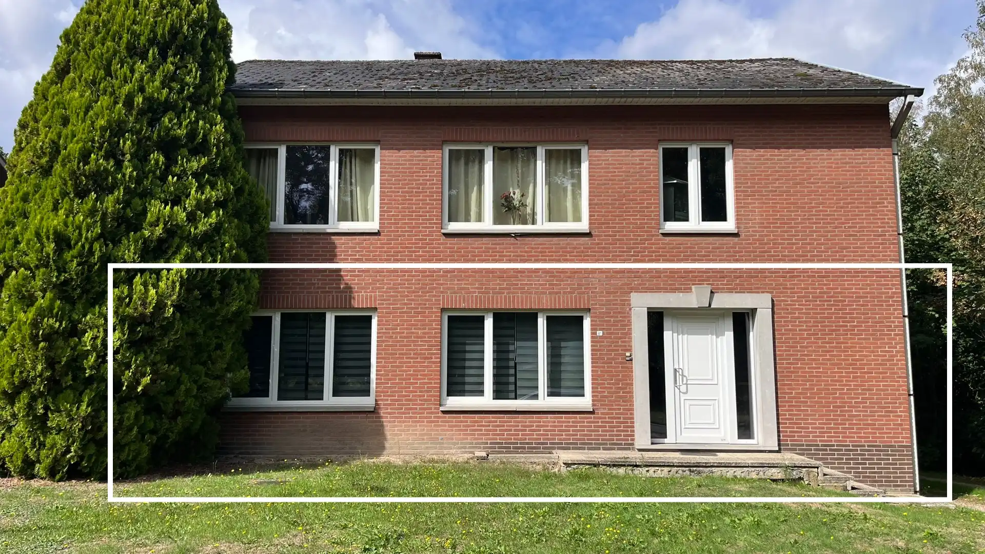 Gelijkvloers appartement met twee slaapkamers, tuin en garage. foto {{pictureIndex}}