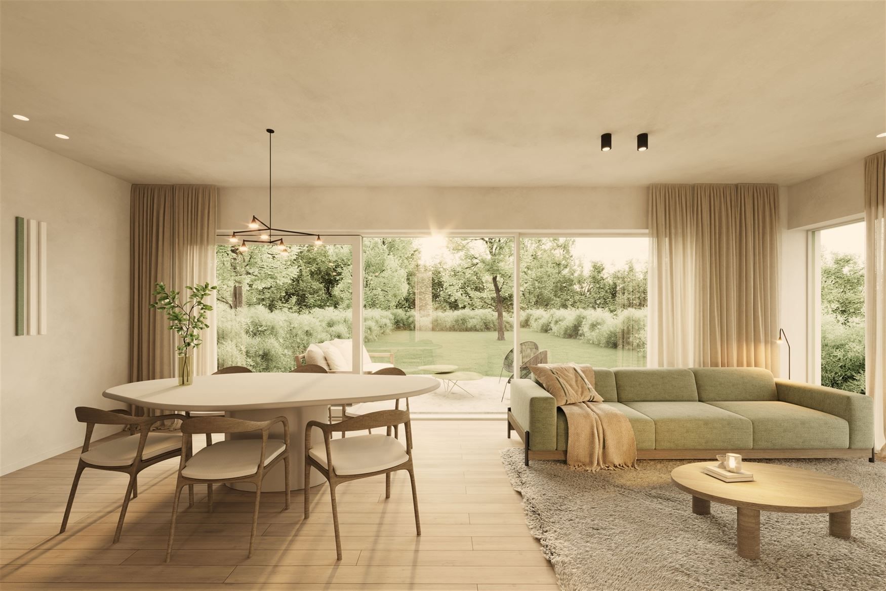 Zonovergoten tuinappartement aan de rand van Gent foto 2