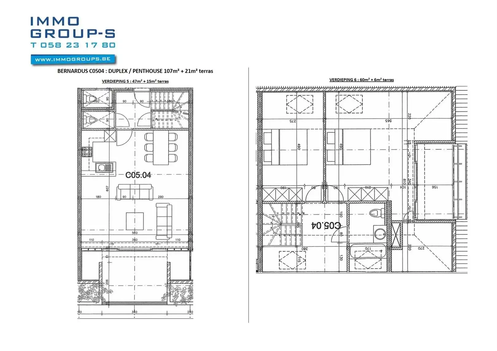 Exclusieve penthouse / duplex met 2 grote terrassen 2 slpk foto 18