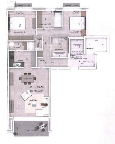 Appartement met 2 slpks en garage foto 18
