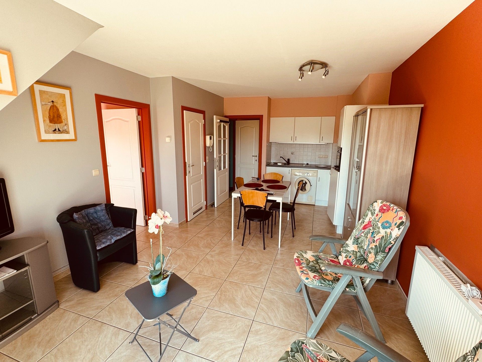 Modern & comfortabel appartement met terras, zwembad én vijverzicht aan het bos van De Haan te koop. foto 2