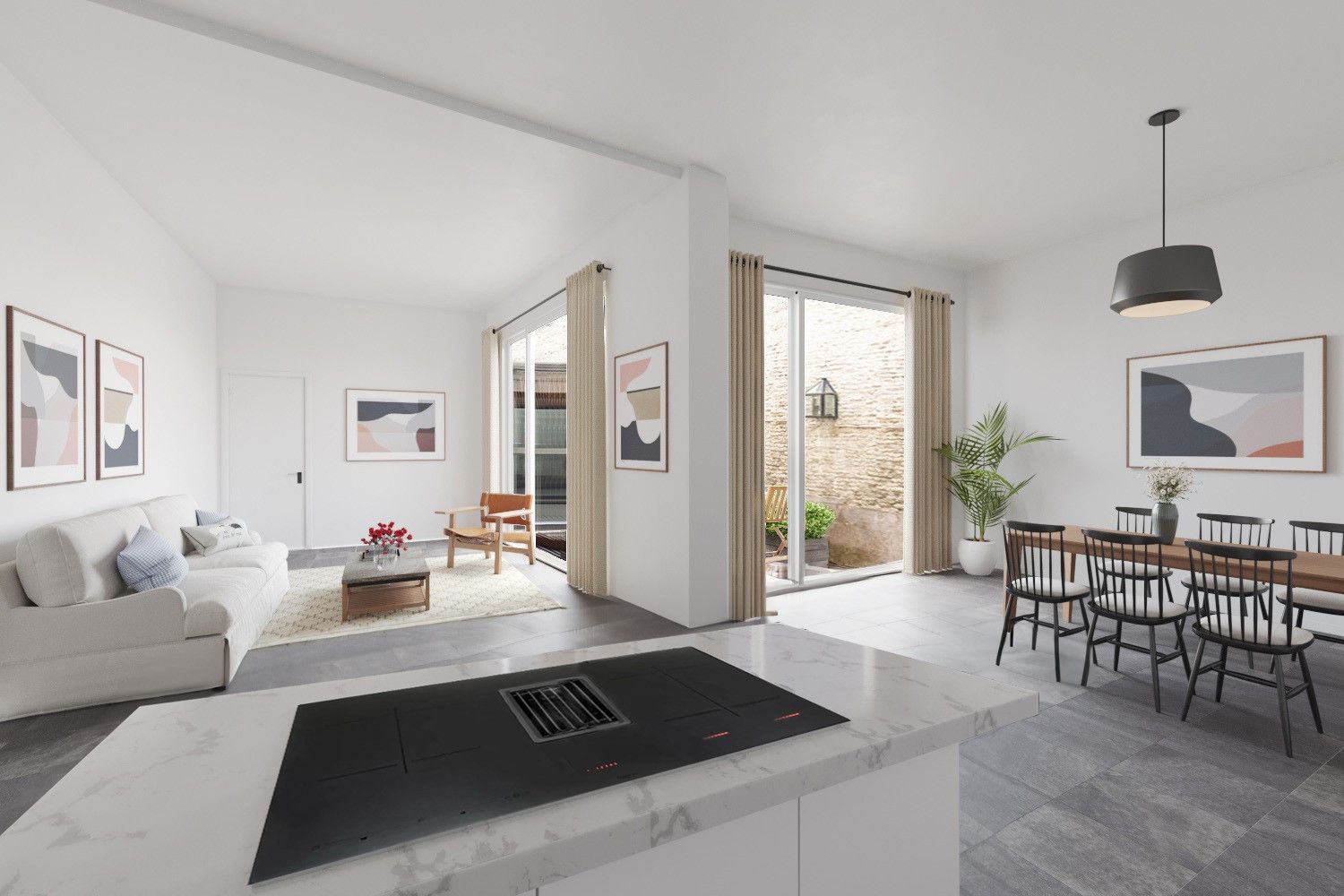 Gelijkvloers appartement  101m² met buitenruimte 20m² en ruime kelder op toplocatie aan het Mechelseplein in hartje Antwerpen foto {{pictureIndex}}