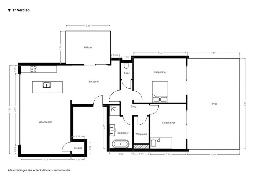 Luxueus appartement met 2 terrassen en autostaanplaats en ta foto 18