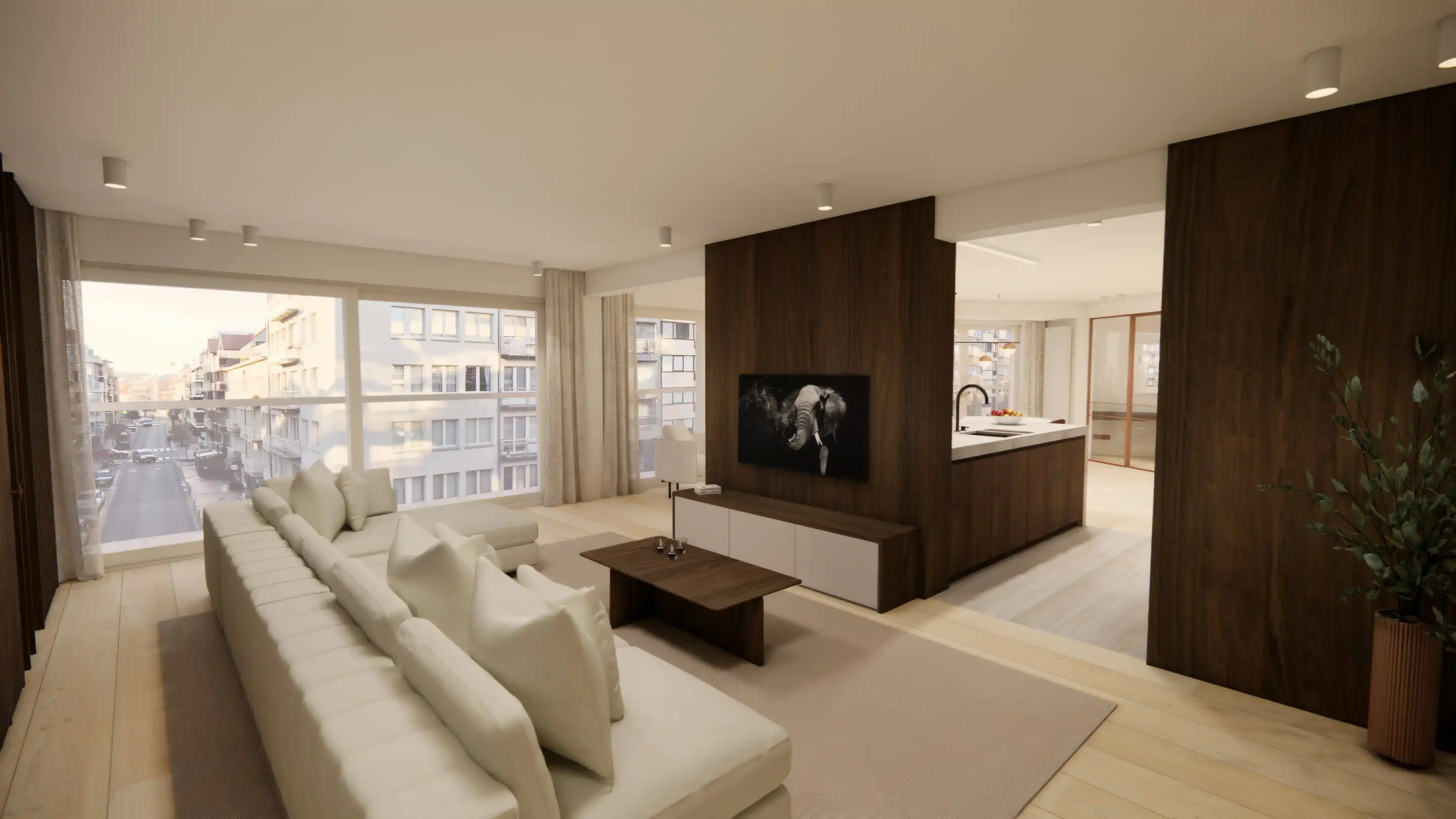 Ruim en prachtig gerenoveerd hoekappartement gelegen aan de westkant van de Lippenslaan foto {{pictureIndex}}