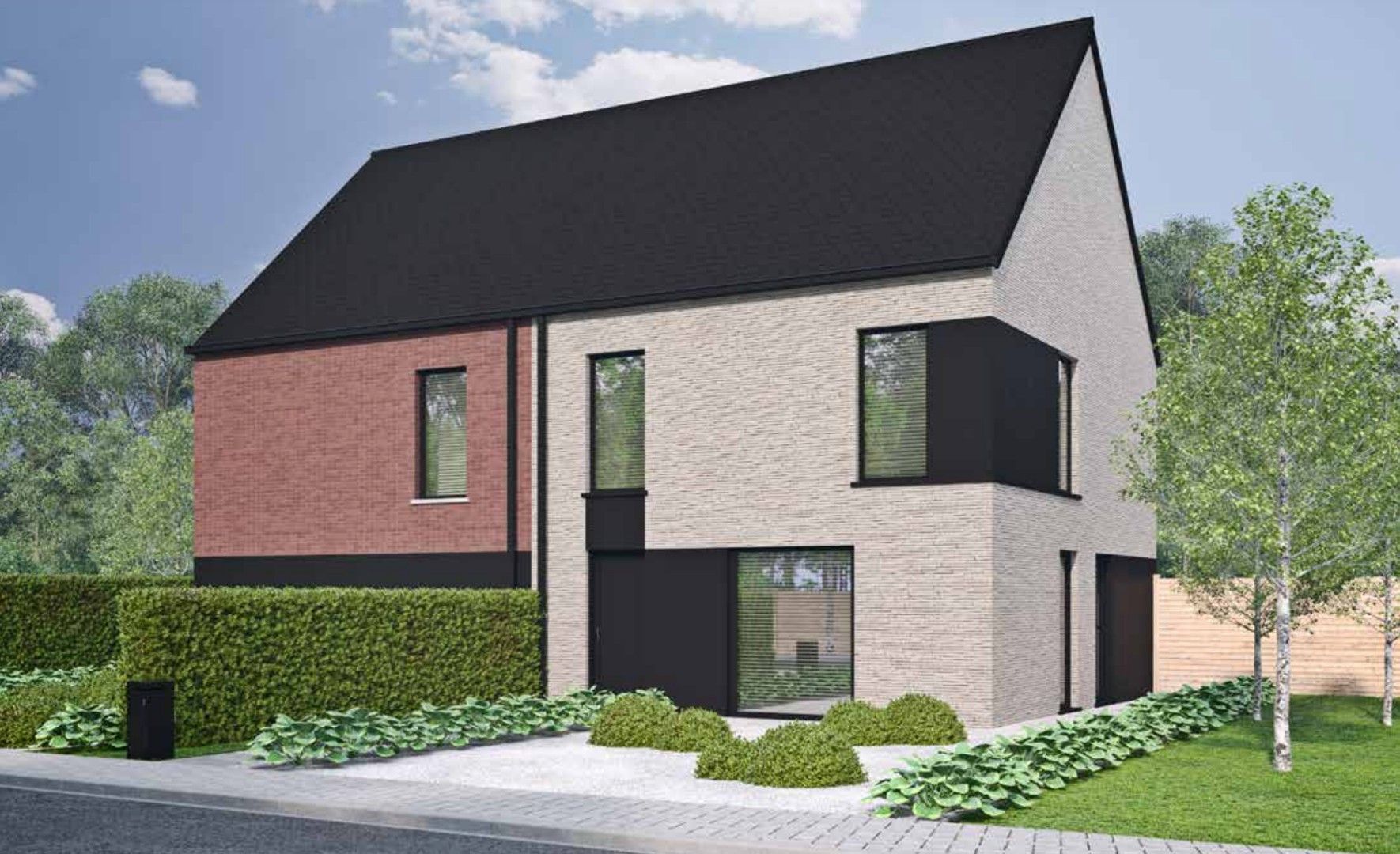 Nieuwbouwwoning: halfopen bebouwing in Nossegem foto {{pictureIndex}}