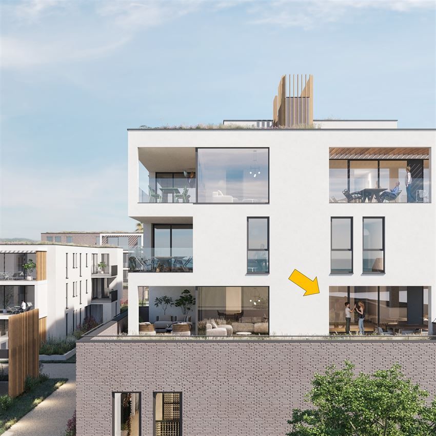 Zicht op het centrum , 3 slpk., overdekt zuidterras 27m² foto 2