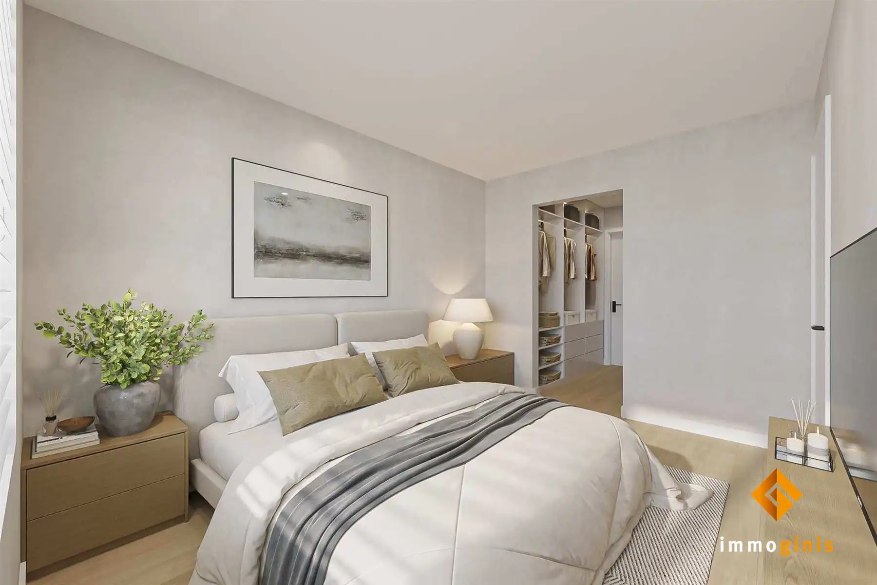 Zeer ruim appartement (tweede verdieping) met 1 slaapkamer en dressing. foto 6