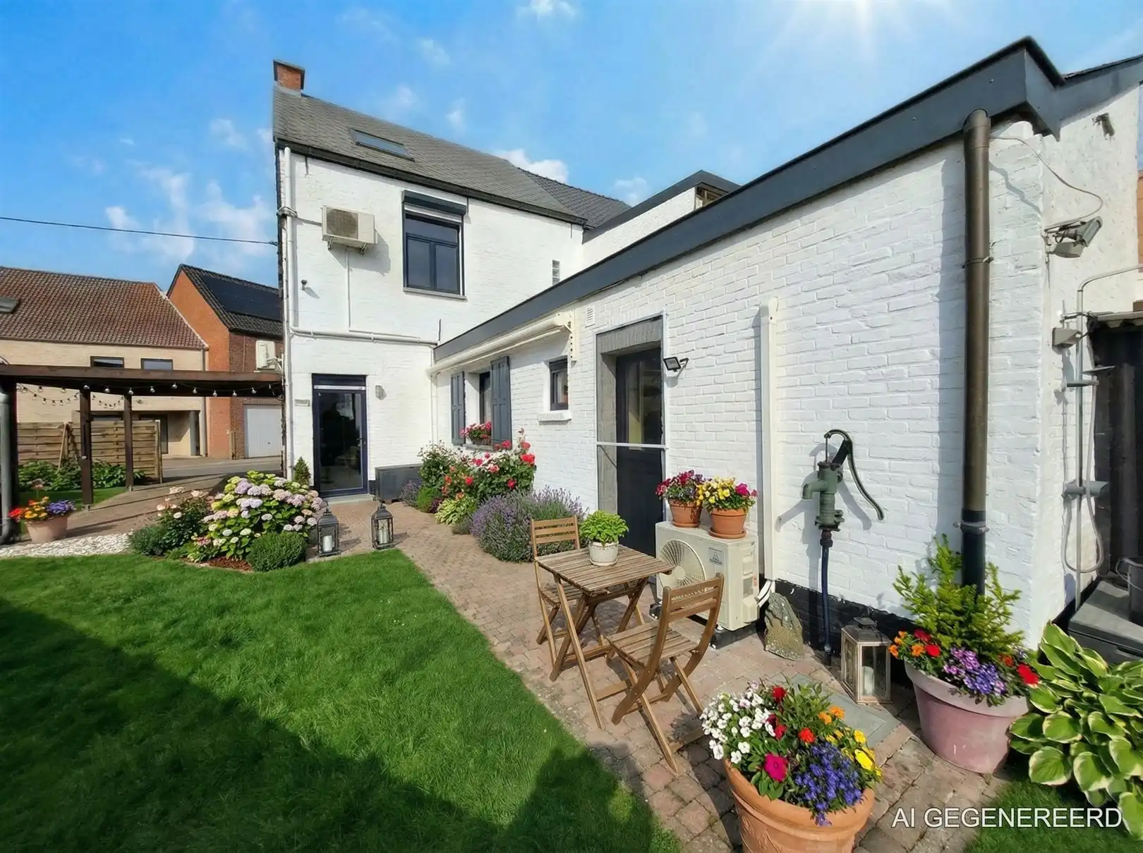 Halfopen bebouwing - 3 slpks - carport - tuin 2 are 73 ca foto 2