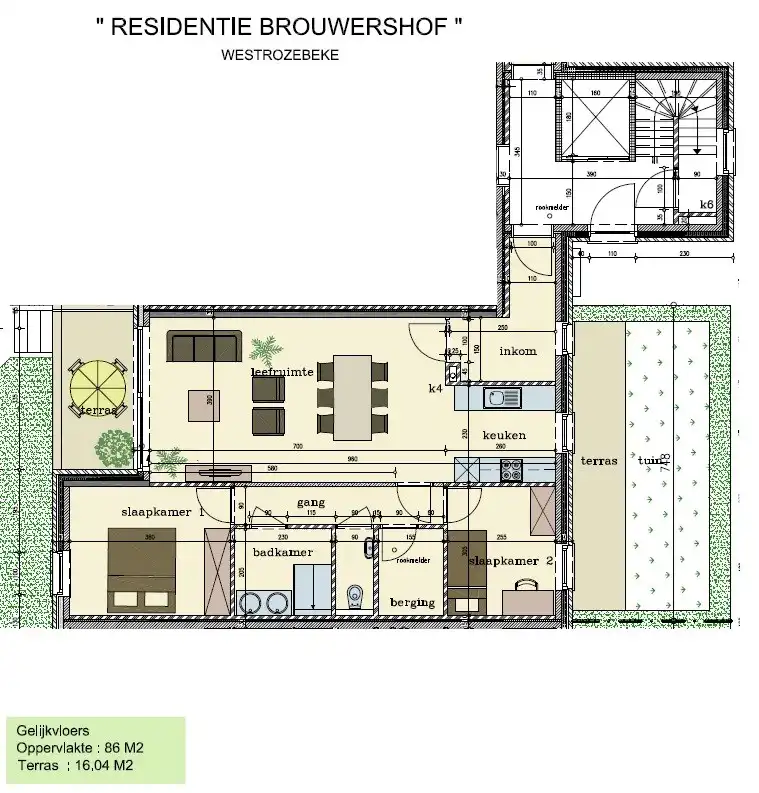 Appartement met 2 slaapkamers en garagebox te Westrozebeke foto 18