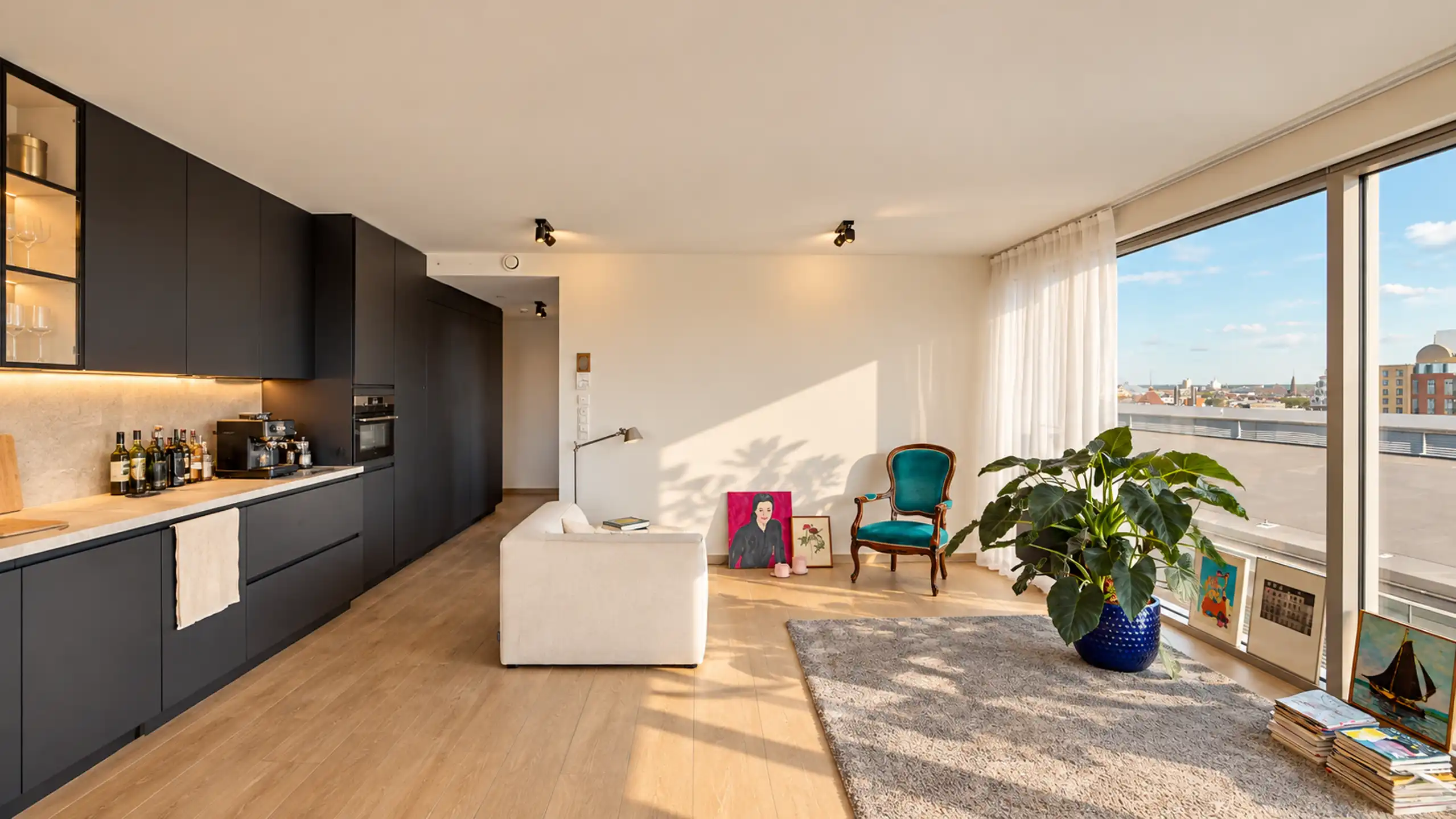 ANTWERPEN - Zuid-Oost gericht hoek appartement  foto 4