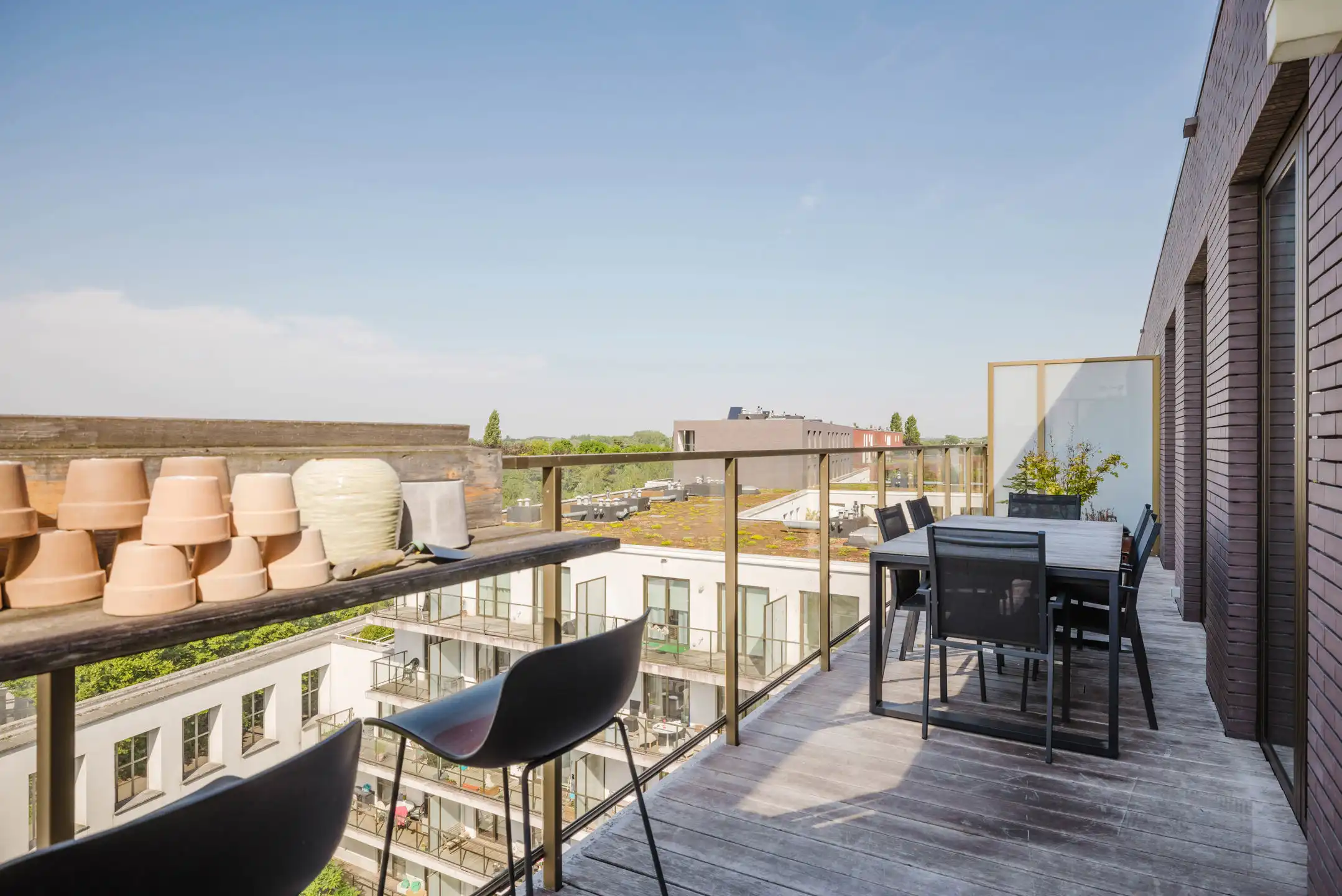 Dakappartement met 3 slp, 2 badkamers en terras in Gent foto 6