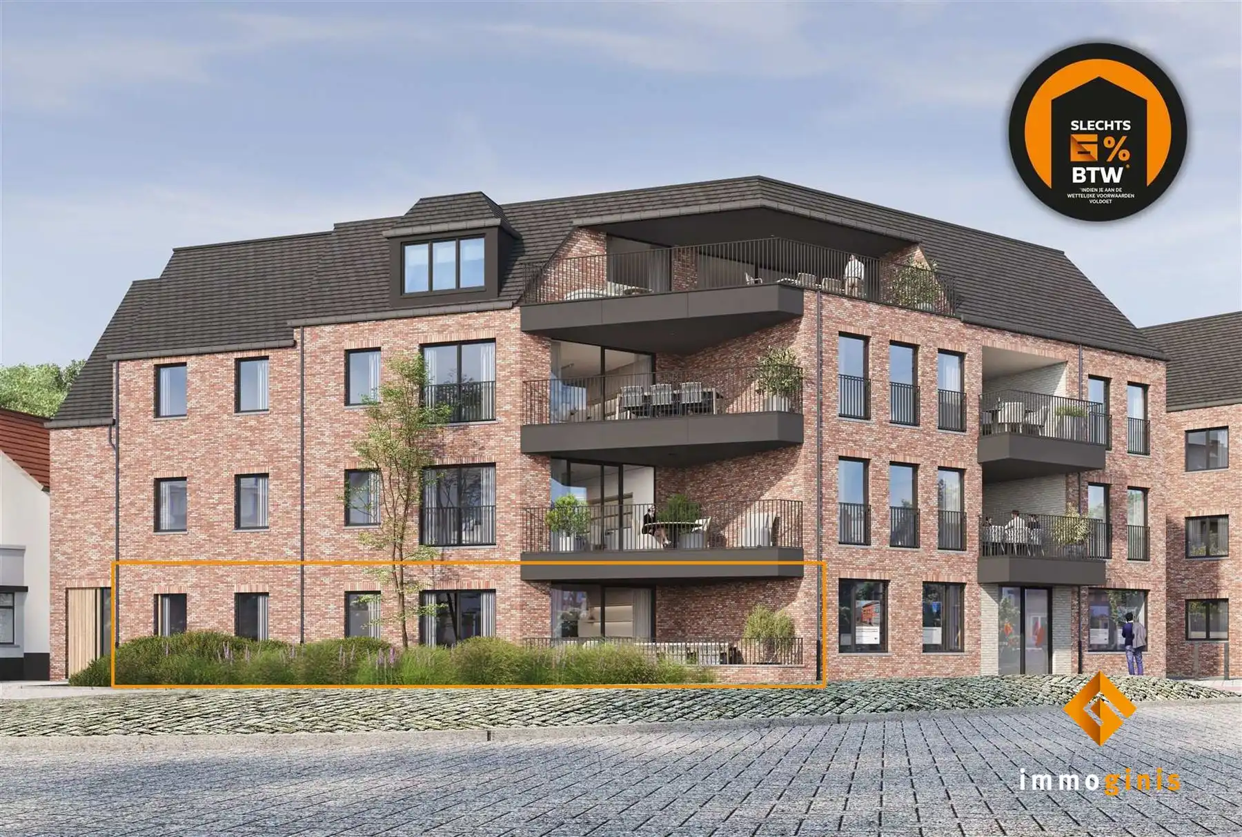 OPEN WERF! Gelijkvloers appartement met 1 slaapkamer en overdekt terras.  foto 2