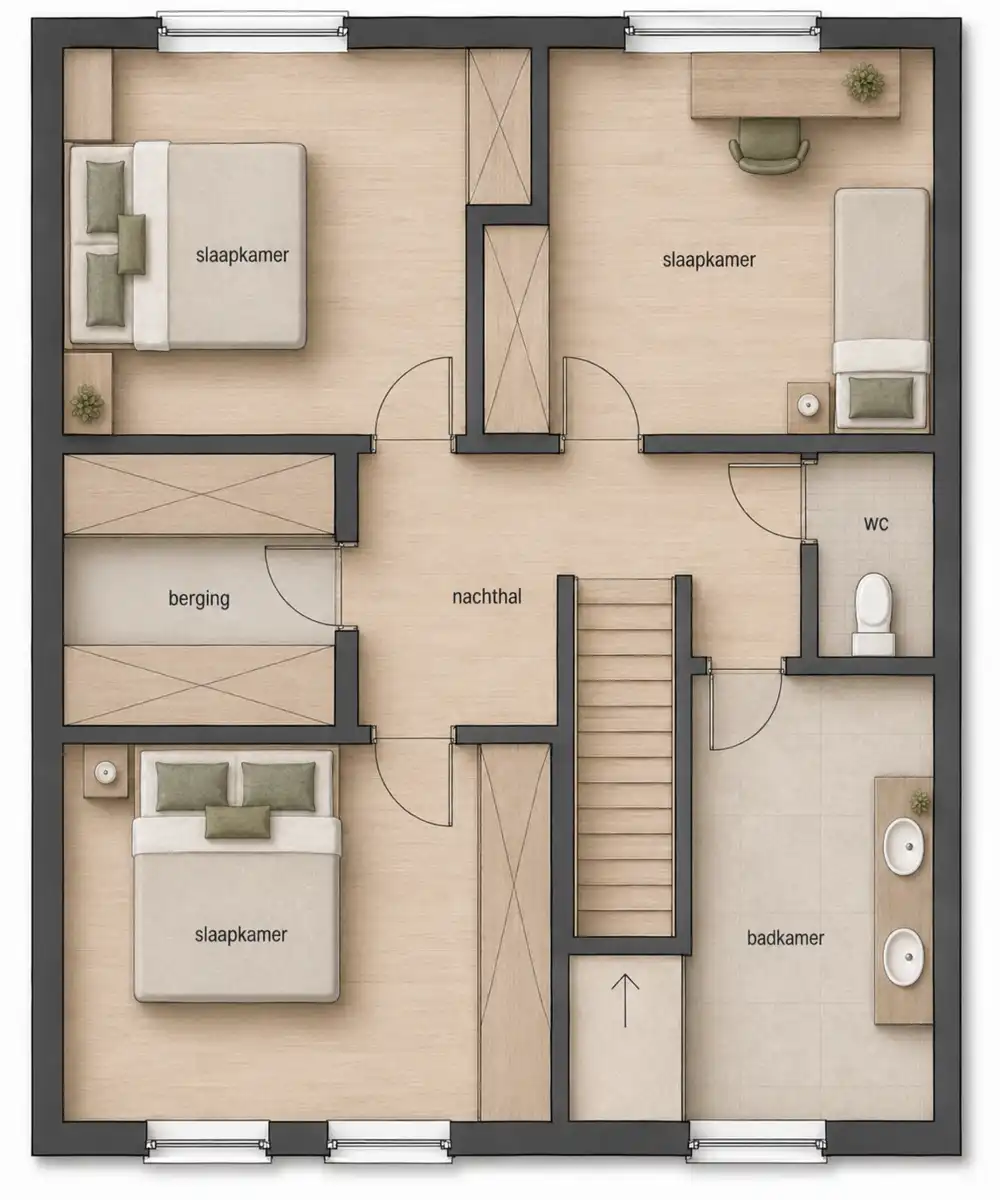 Halfopen nieuwbouwwoning in doodlopende straat foto 13