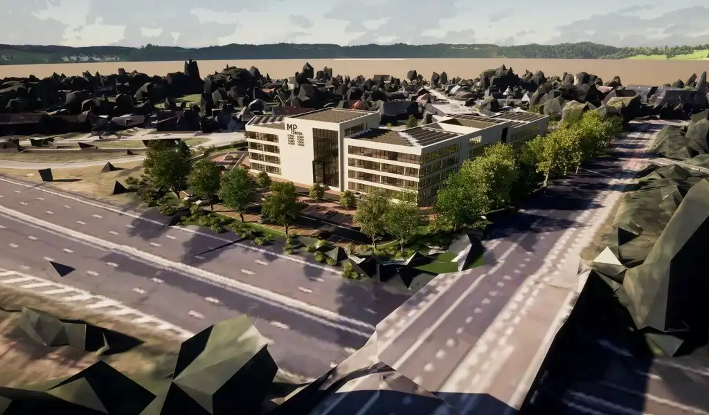 High-end kantoren met terras te huur in duurzaam renovatieproject The Curve aan E40 in Drongen foto 8