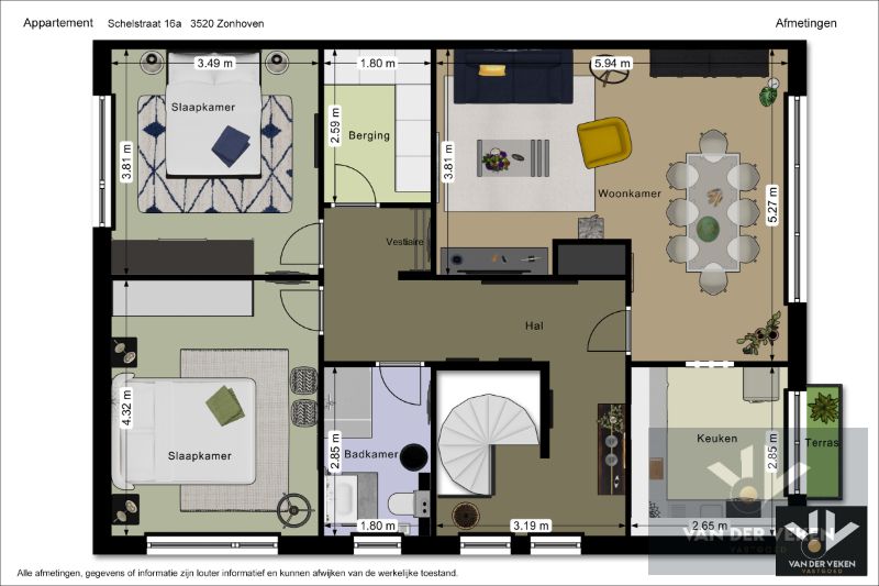 Op te frissen en ruim 2-SLPKAPP op de 1e verdieping  (met uitbreidingsmogelijkheden op zolder) rustig en toch centraal gelegen in het centrum van de Halveweg in Zonhoven foto 2