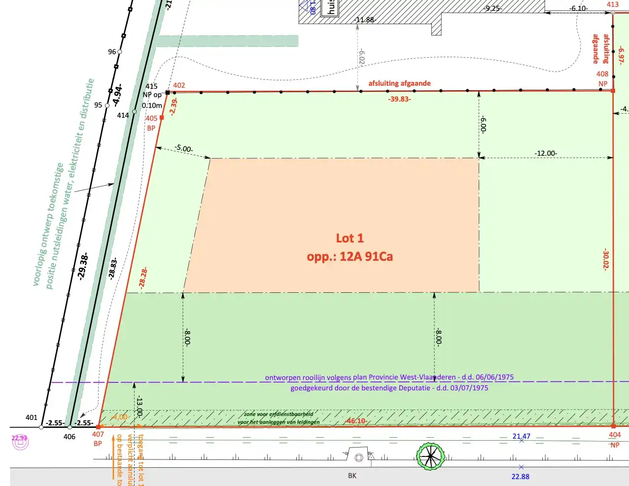 Projectgrond voor woonst/vrije beroepen/kantoor in Menen foto 2