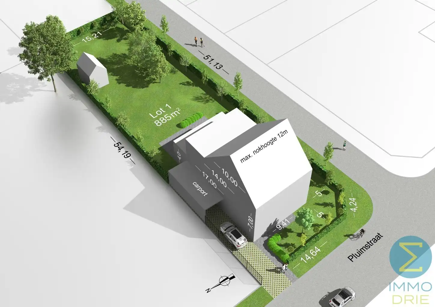 Rustig gelegen bouwgrond voor open bebouwing - 885m² foto 2