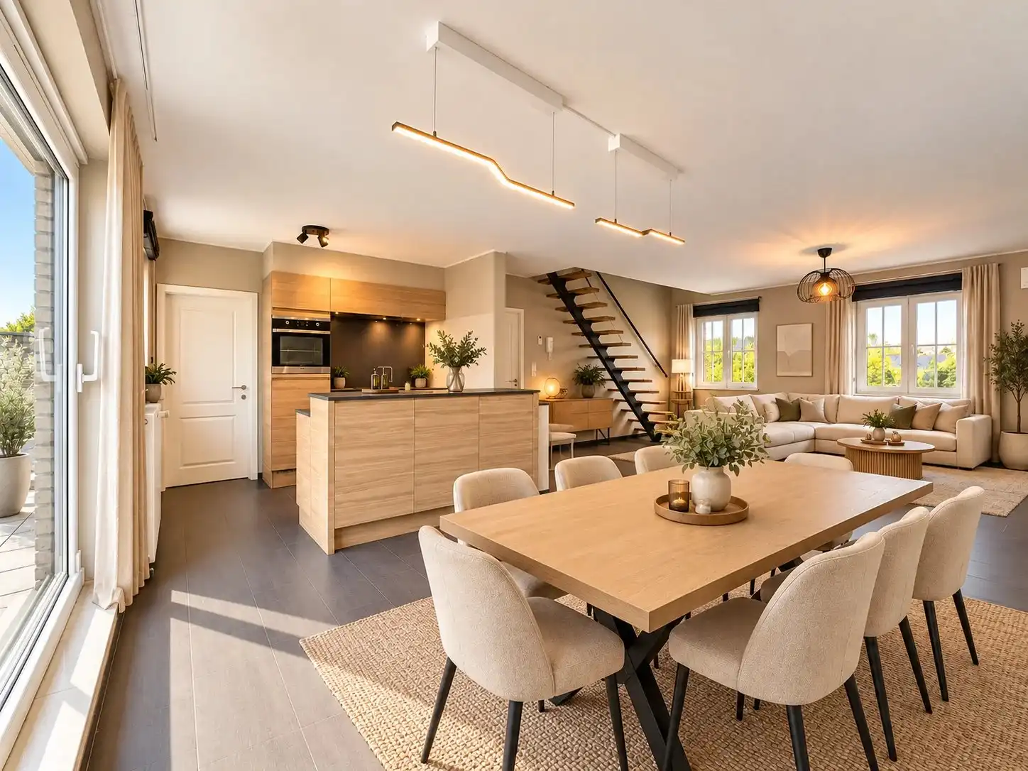 Zeer ruim duplex appartement met mogelijk 4 slaapkamers, ruim terras en garage vlakbij het centrum. foto 8