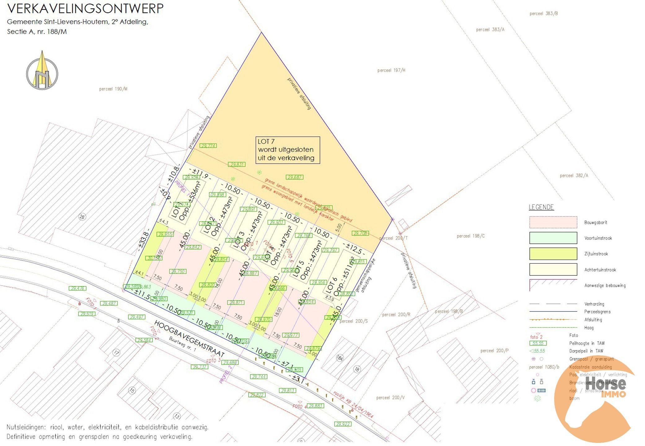 BAVEGEM- Bouwgrond (lot 1) voor halfopen bebouwing met weide foto 9