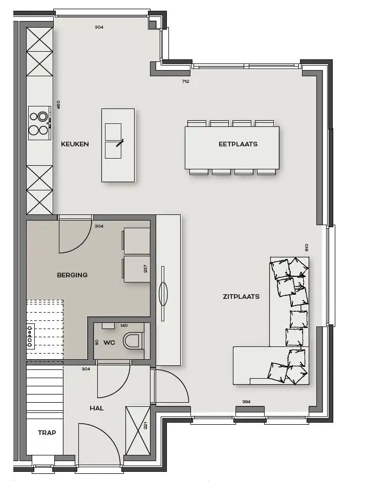 Halfopen karaktervolle nieuwbouwwoning met dubbele garage en tuin. ( 6%btw mogelijk ) foto 4
