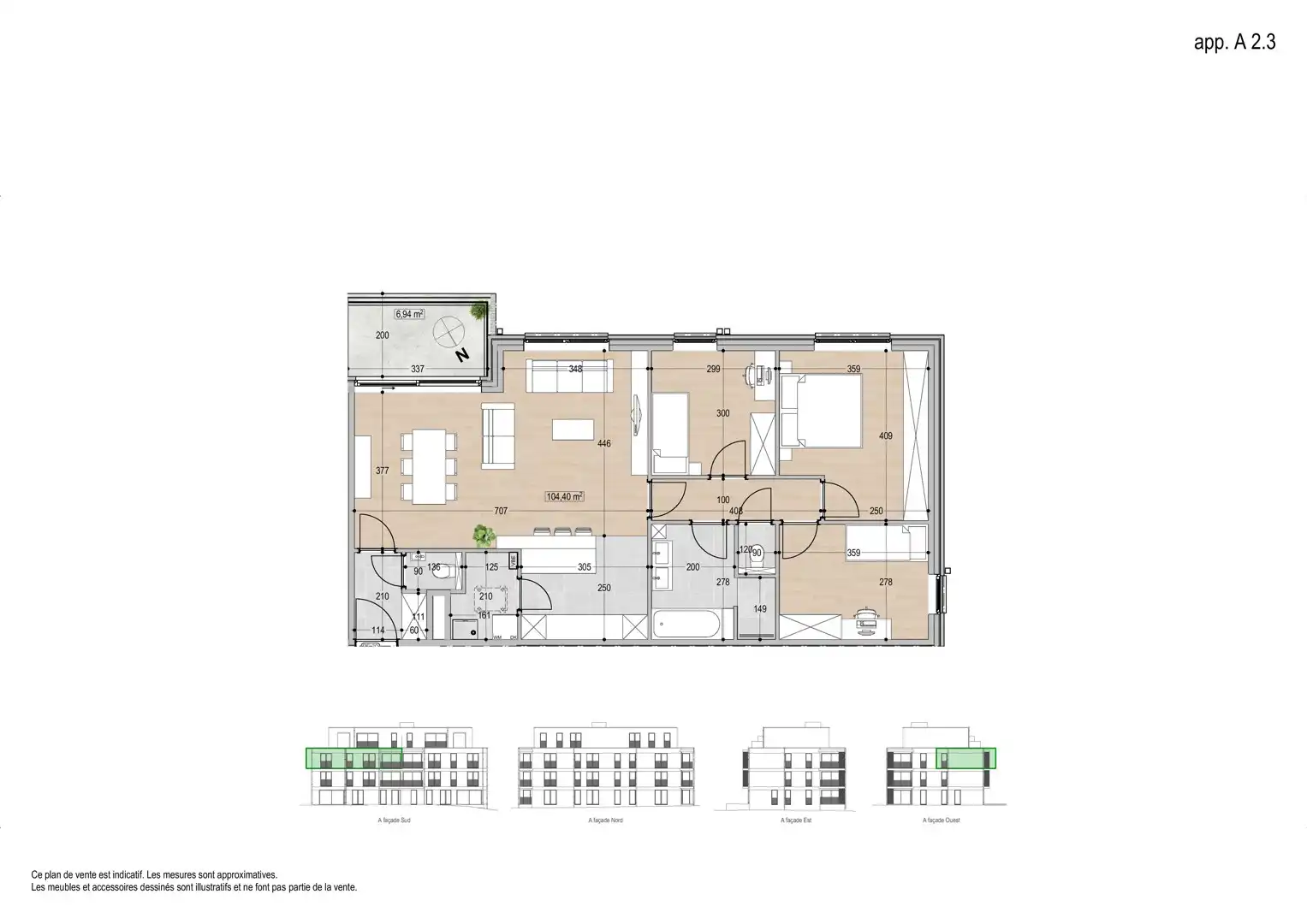Ruim lichtrijk 3 slaapkamerappartement met terras, parking en berging inbegrepen foto 10