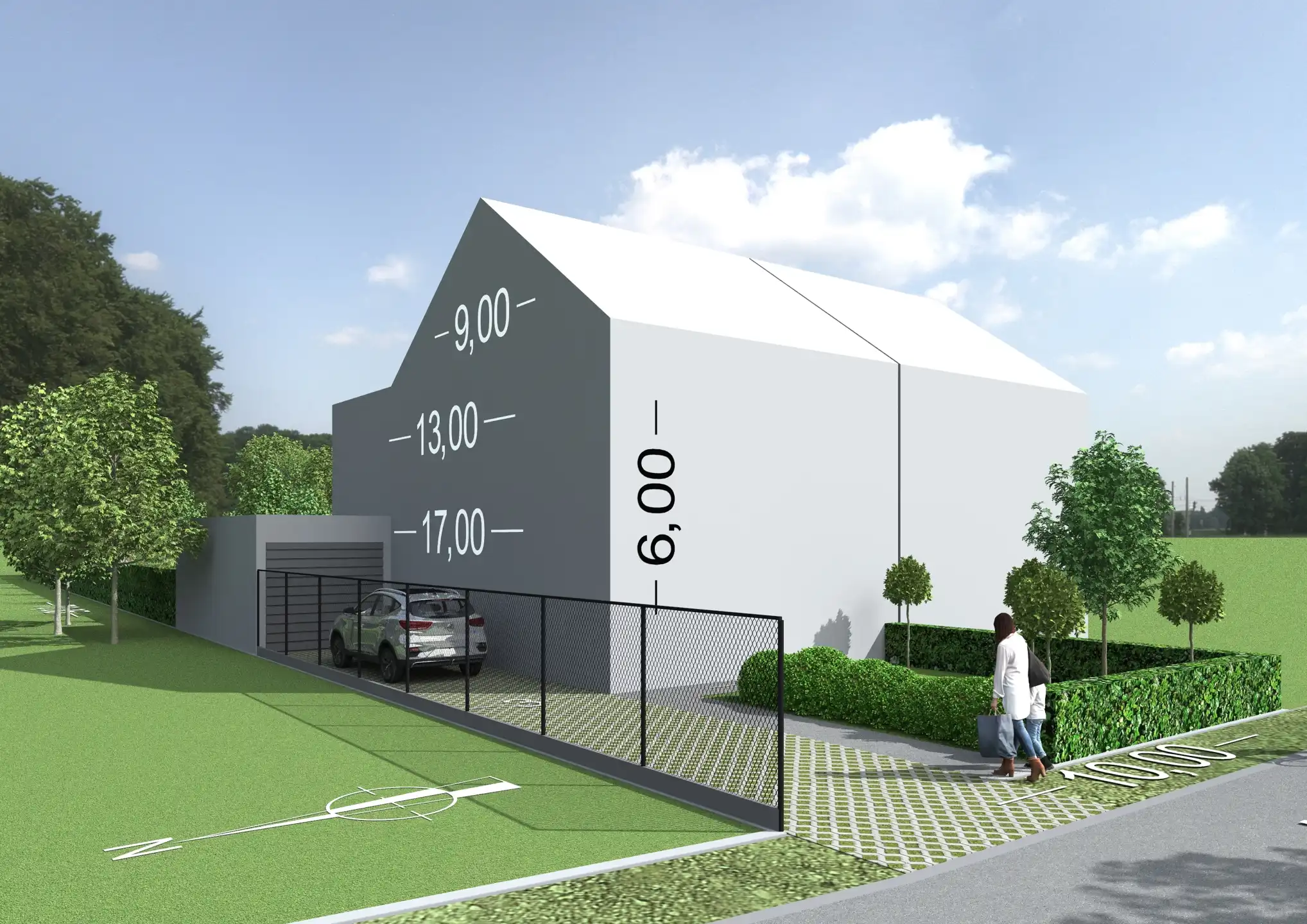 Bouwgrond (722m²) voor halfopen bebouwing nabij centrum Vosselaar! foto {{pictureIndex}}