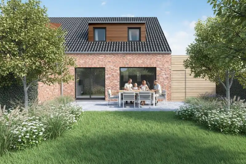 Nieuw te bouwen halfopen woning te Zandvoorde. foto 2