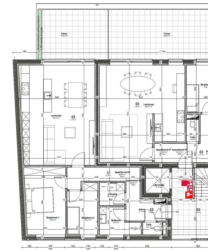 REEDS 45% VERKOCHT ! HEUSDEN RESIDENTIE DE POORTHOEF (TOPLOCATIE op slechts 100m van kerkplein): 11 moderne appartementen (92-110m²) foto 14