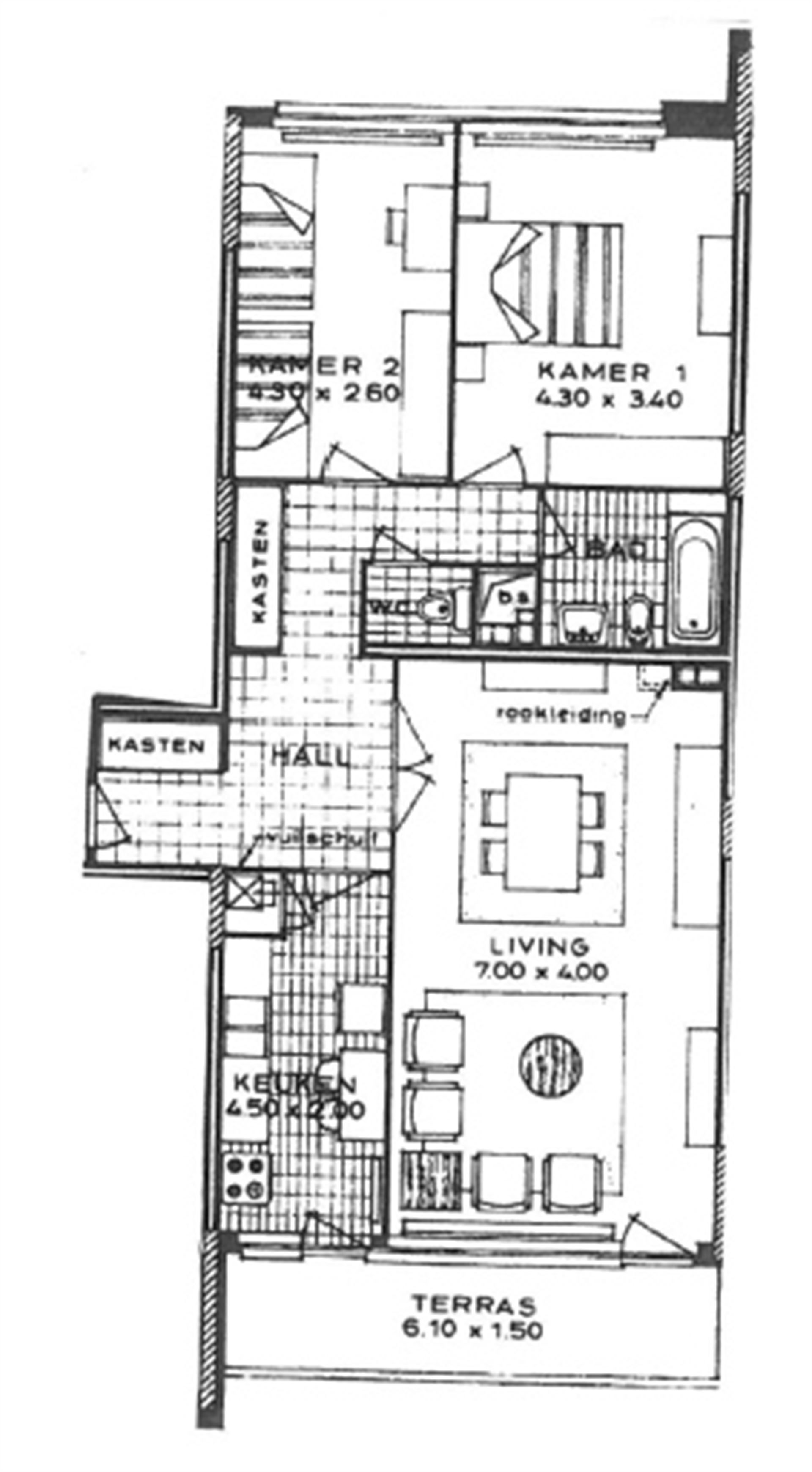 Appartement met 2 slpks en terras in centrum! foto 16