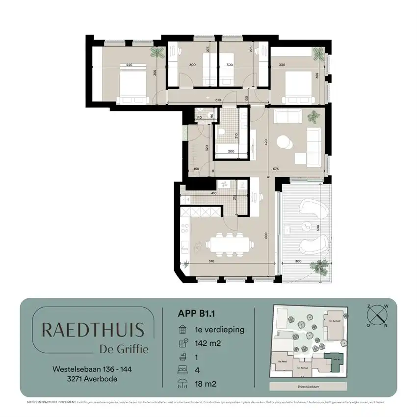 Gezinsappartement met 4 slk en overdekt terras foto 2