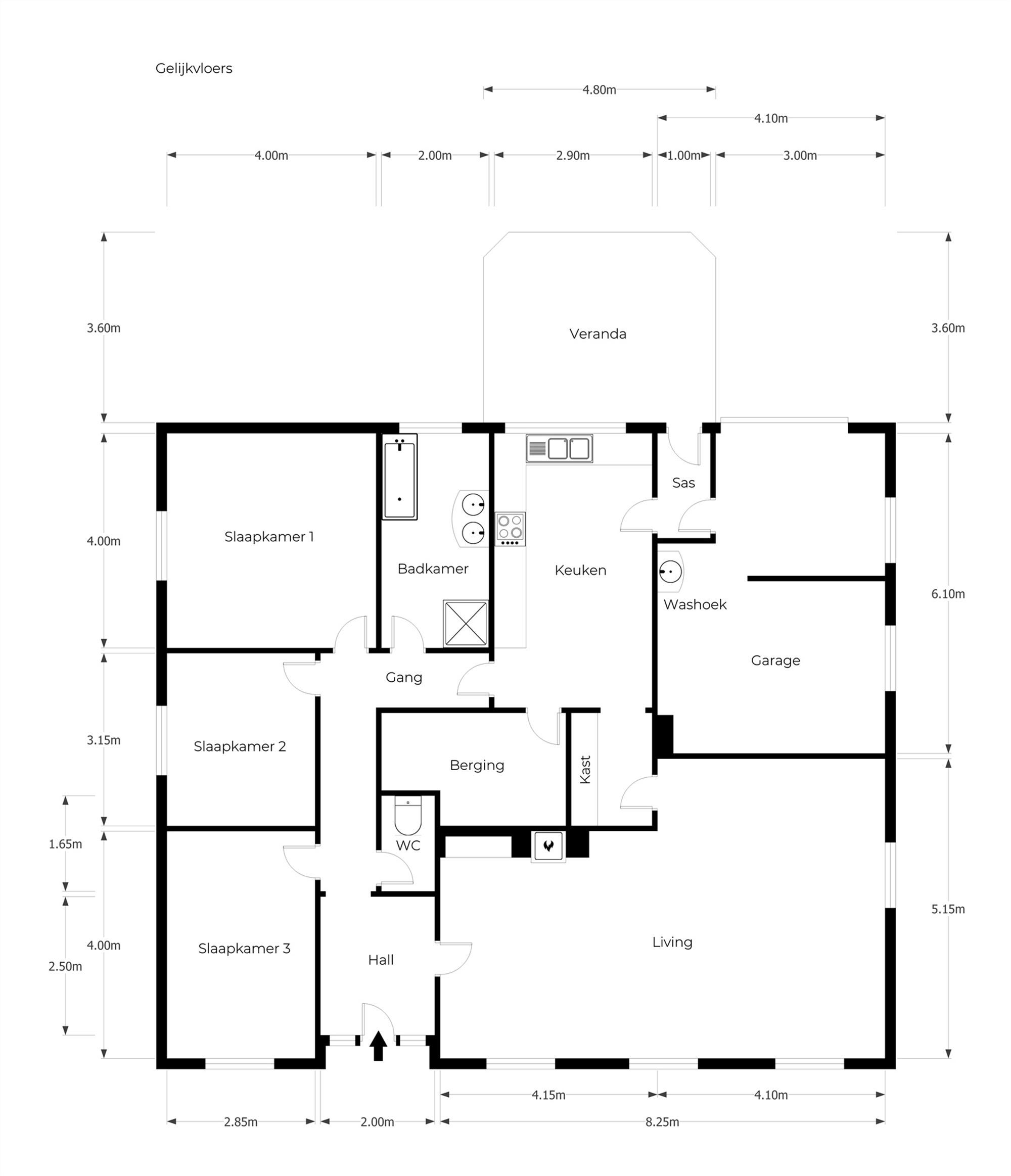 PERFECT ONDERHOUDEN GELIJKVLOERSE WONING MET 3 SLAAPKAMERS OP VOLLEDIG OMHEIND PERCEEL VAN 7A27CA TE PAAL foto 22