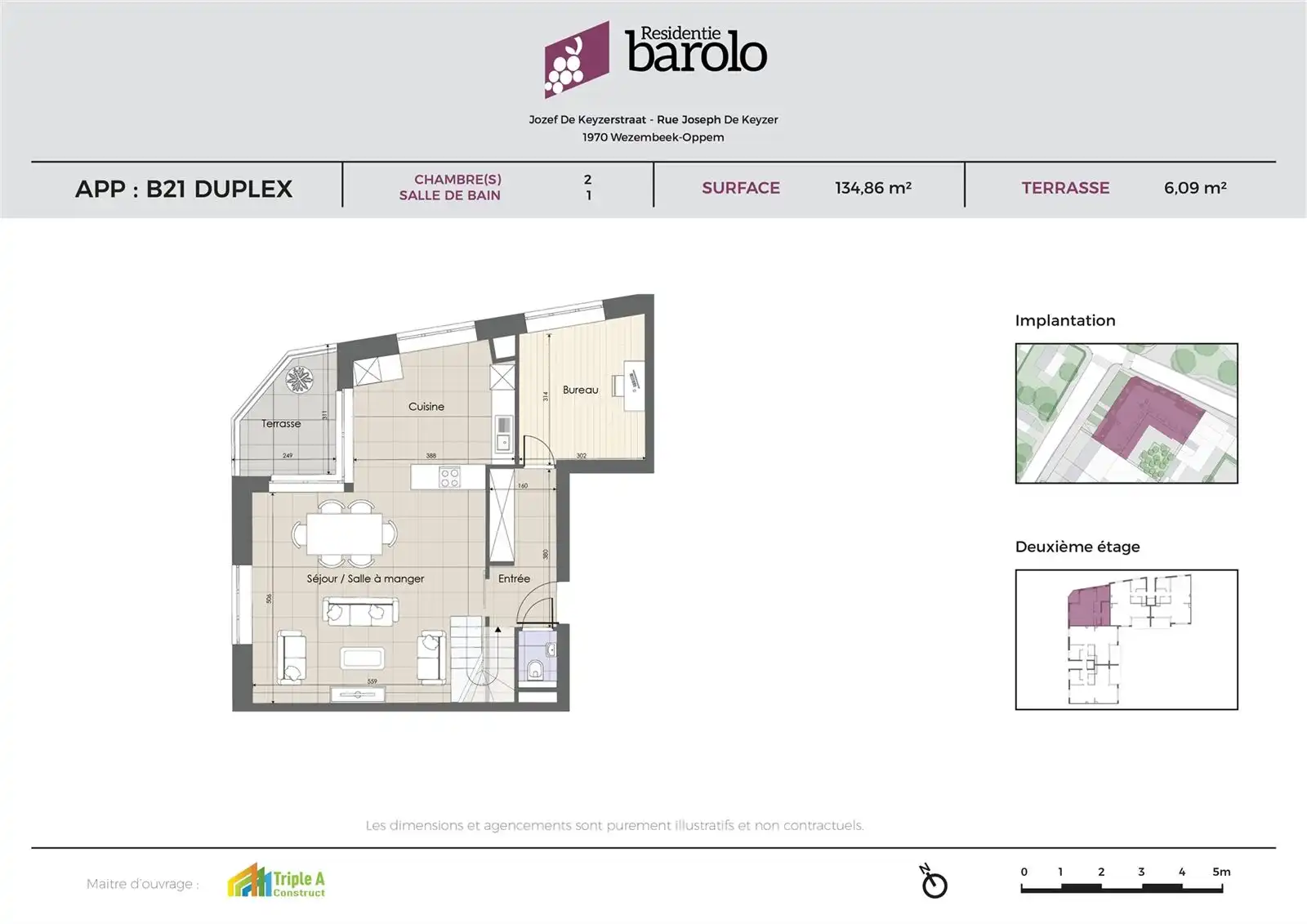 Ruim nieuwbouw duplex gelegen op de tweede verdieping met terras.  foto 4