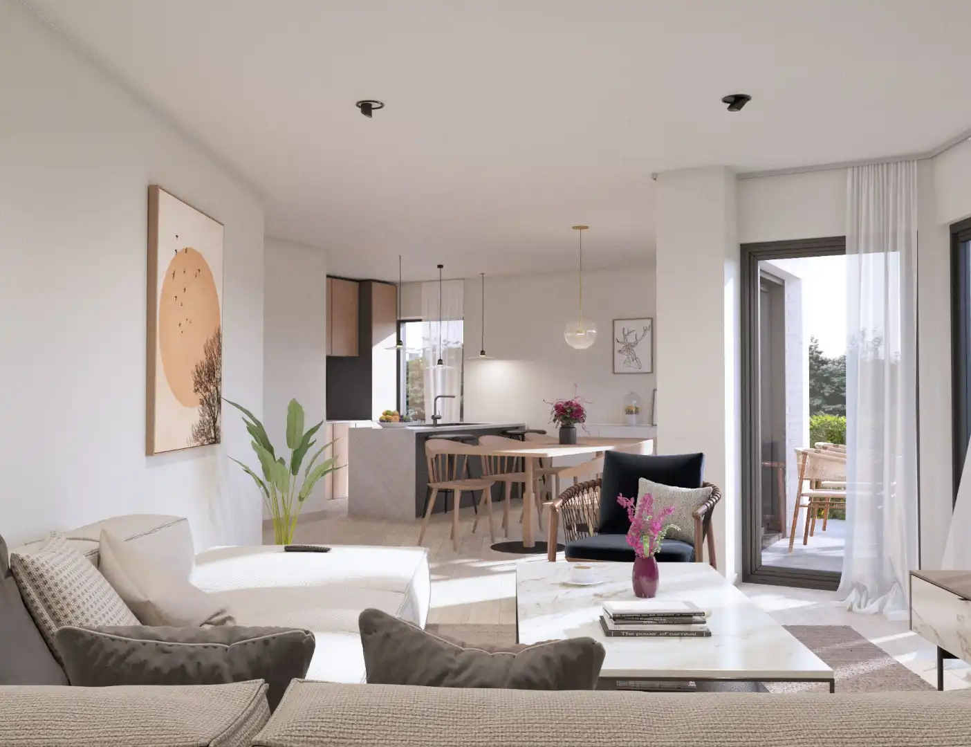 GELIJKVLOERSAPPARTEMENTMET TUIN EN MOGELIJKHEID TOT PARKEERPLAATS foto 3