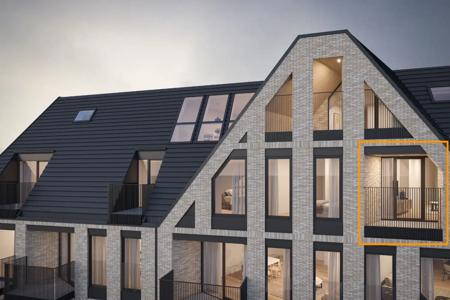 Nieuwbouwapp met 1 slpk vlakbij zee foto {{pictureIndex}}