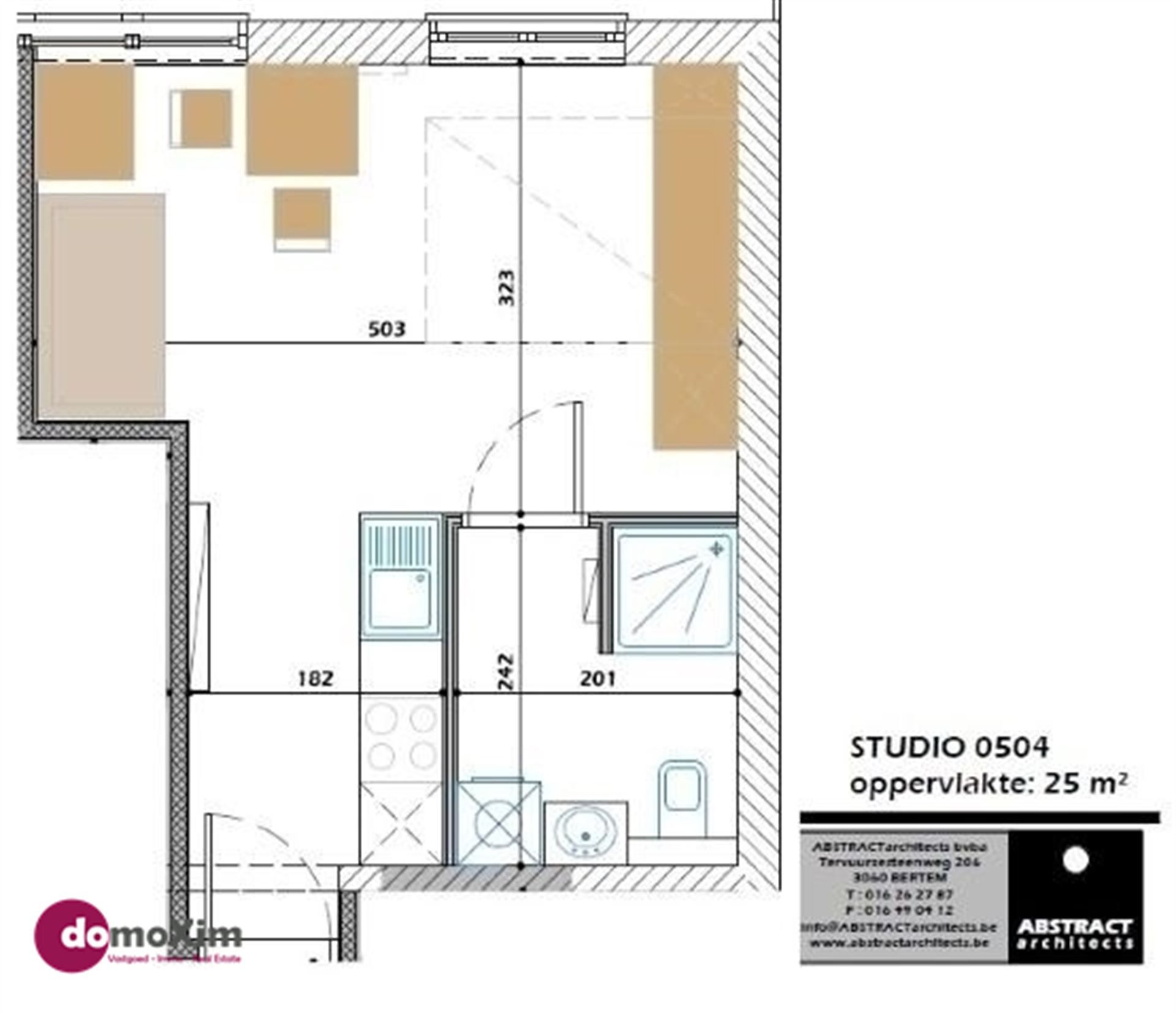 Moderne gemeubelde studio, geschikt voor één persoon, in het centrum van Leuven foto 6