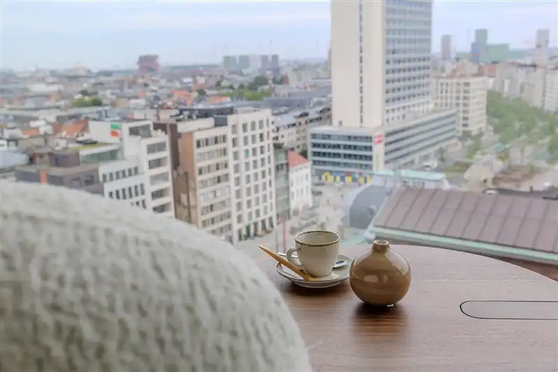 High-end gemeubeld 1-slaapkamerappartement in de iconische Antwerp Tower foto 13