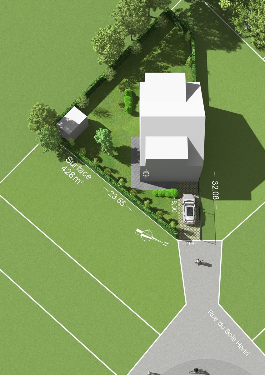 Ruim perceel van 428m² in rustige en gegeerde verkaveling foto {{pictureIndex}}