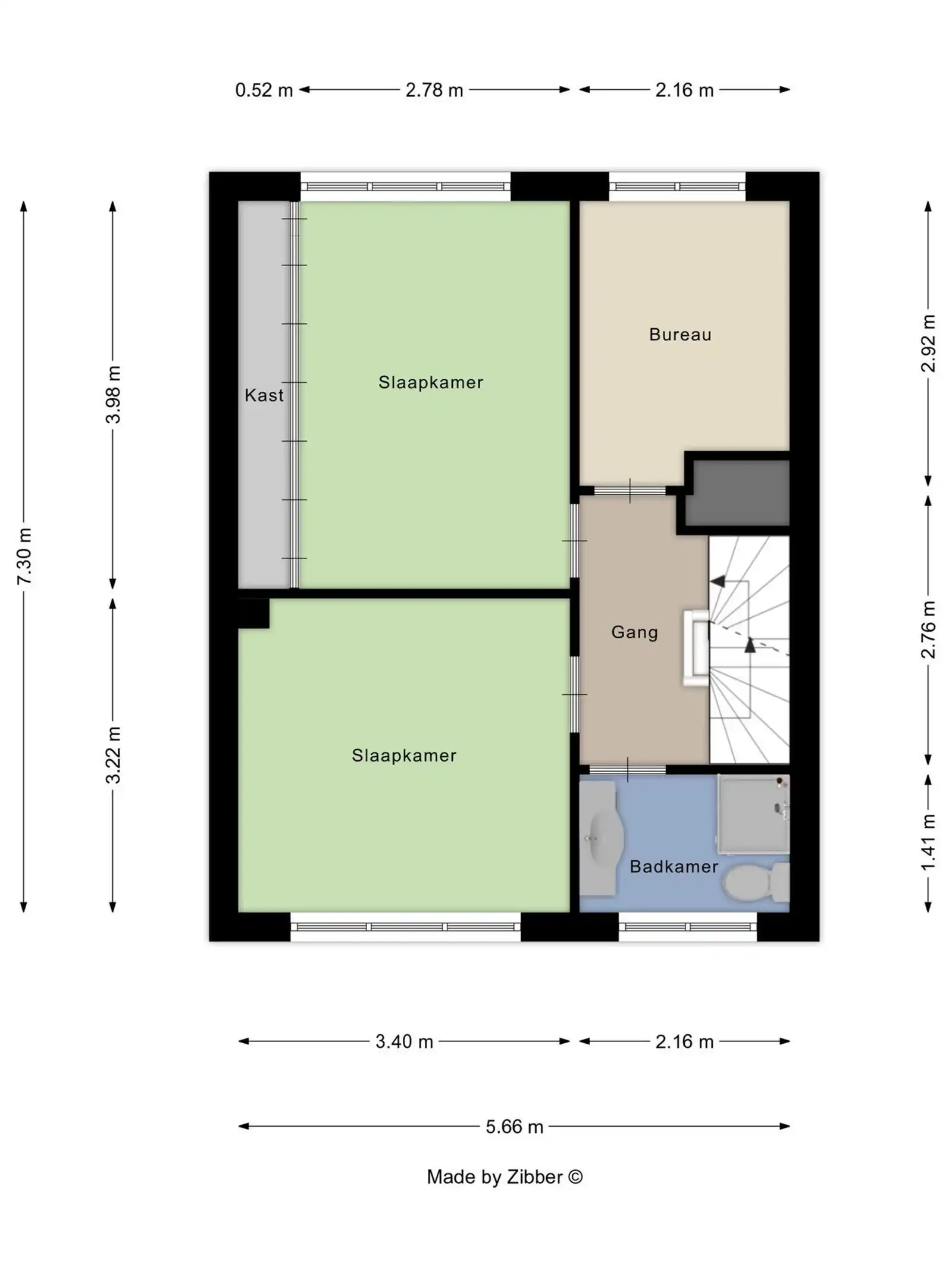 Zeer goed onderhouden woning met 3 slaapkamers, bureau + prive staanplaats  foto 16