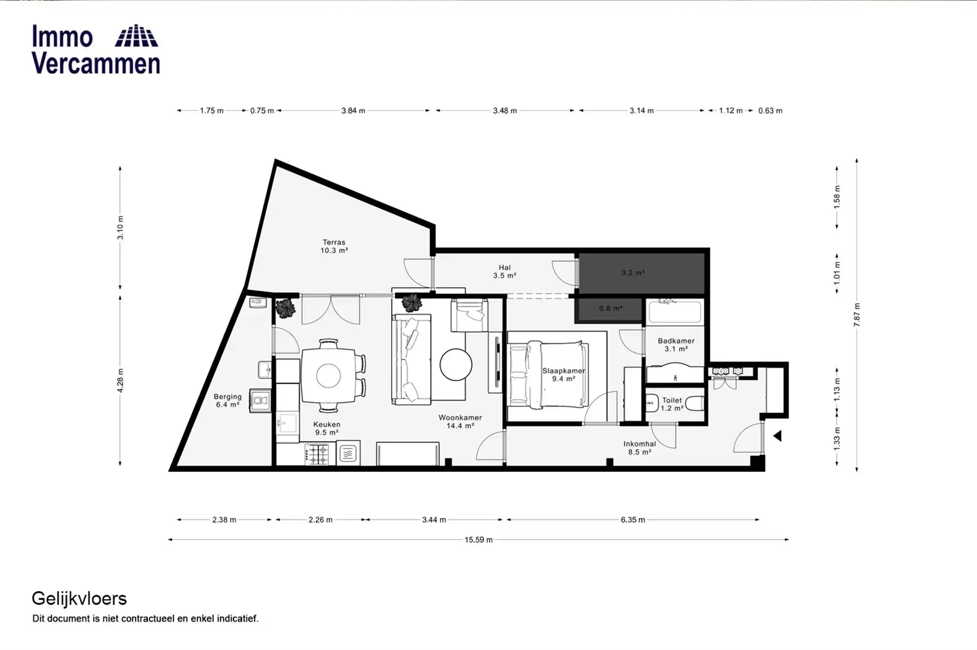 Gezellig gelijkvloersappartement in centrum Onze-Lieve-Vrouw-Waver foto 10